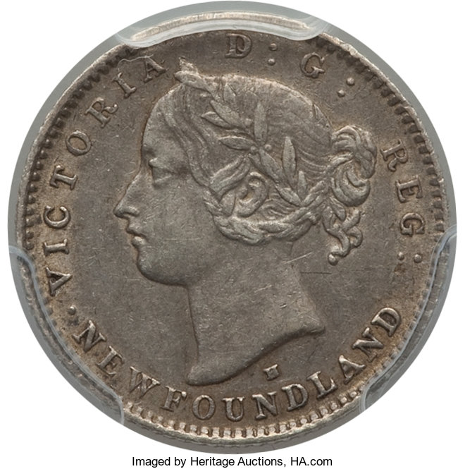 image for: Newfoundland. Victoria 10 Cents 1876-H XF45 PCGS