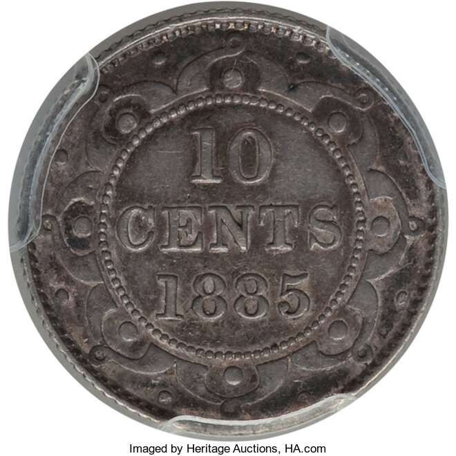 image for: Newfoundland. Victoria 10 Cents 1885 XF45 PCGS