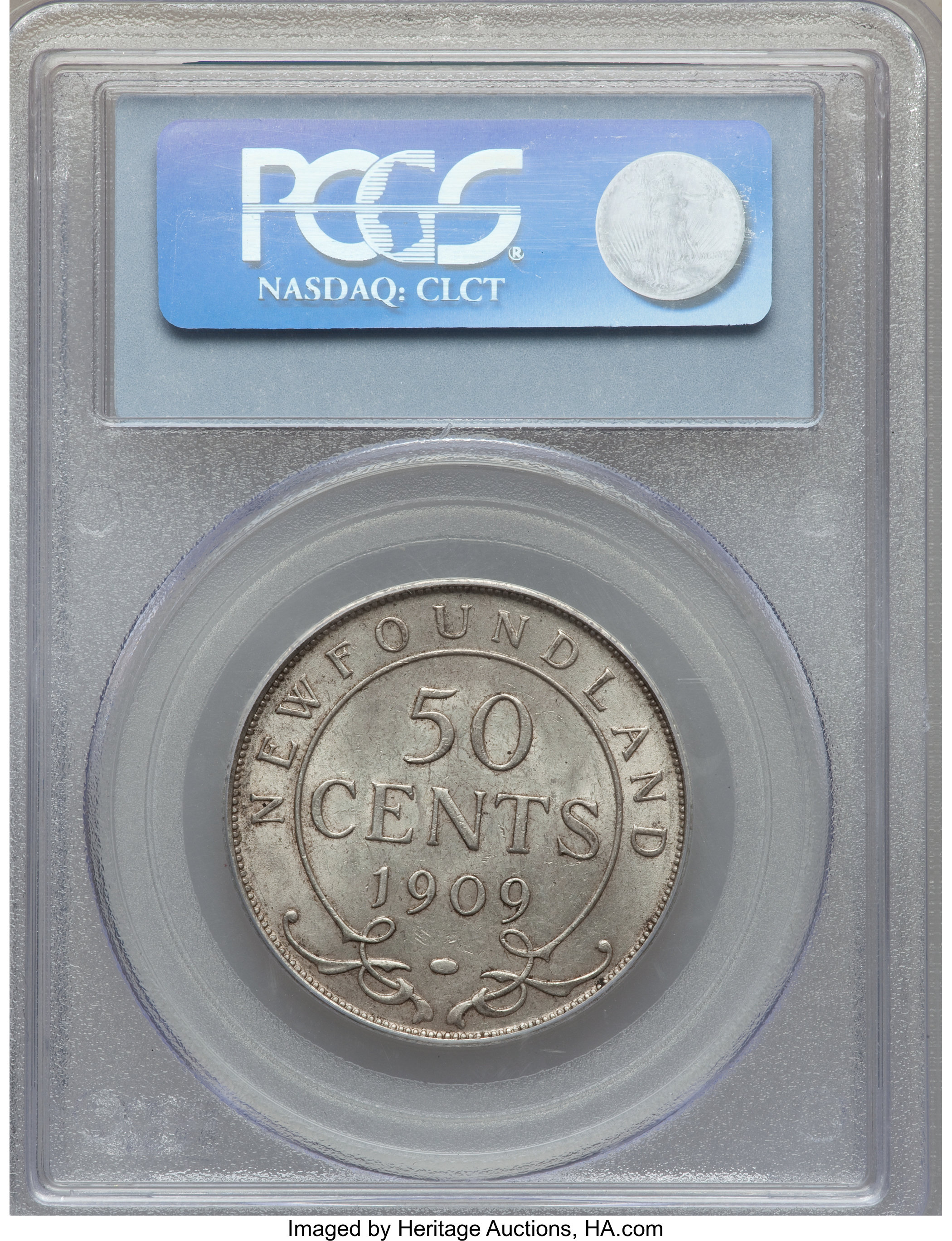 image for: Newfoundland. Edward VII 50 Cents 1909 MS62 PCGS