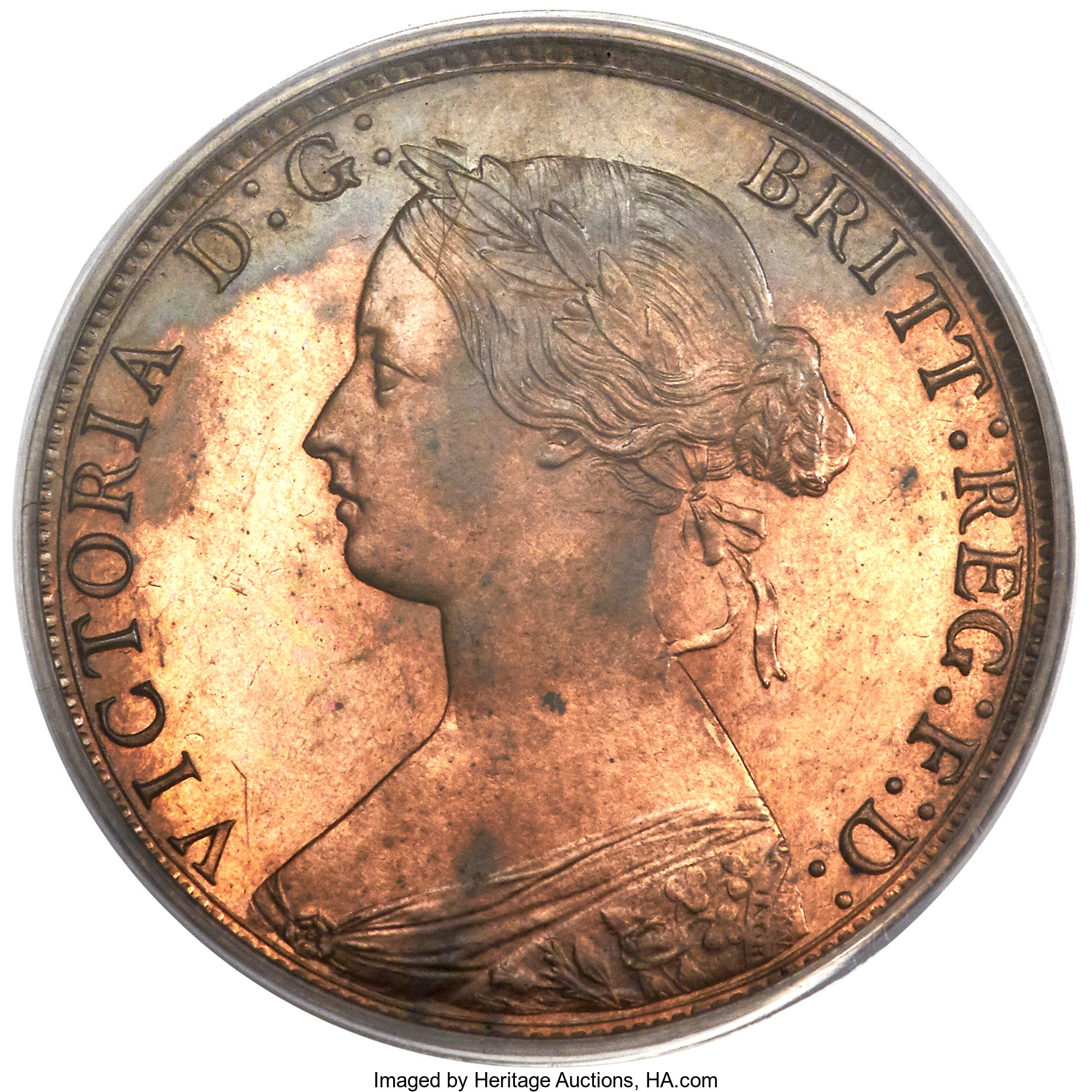 image for: New Brunswick. Victoria Specimen Cent 1861 SP65 Red and Brown PCGS