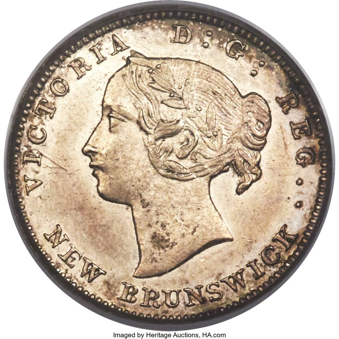 image for: New Brunswick. Victoria Specimen 5 Cents 1862 SP62 PCGS