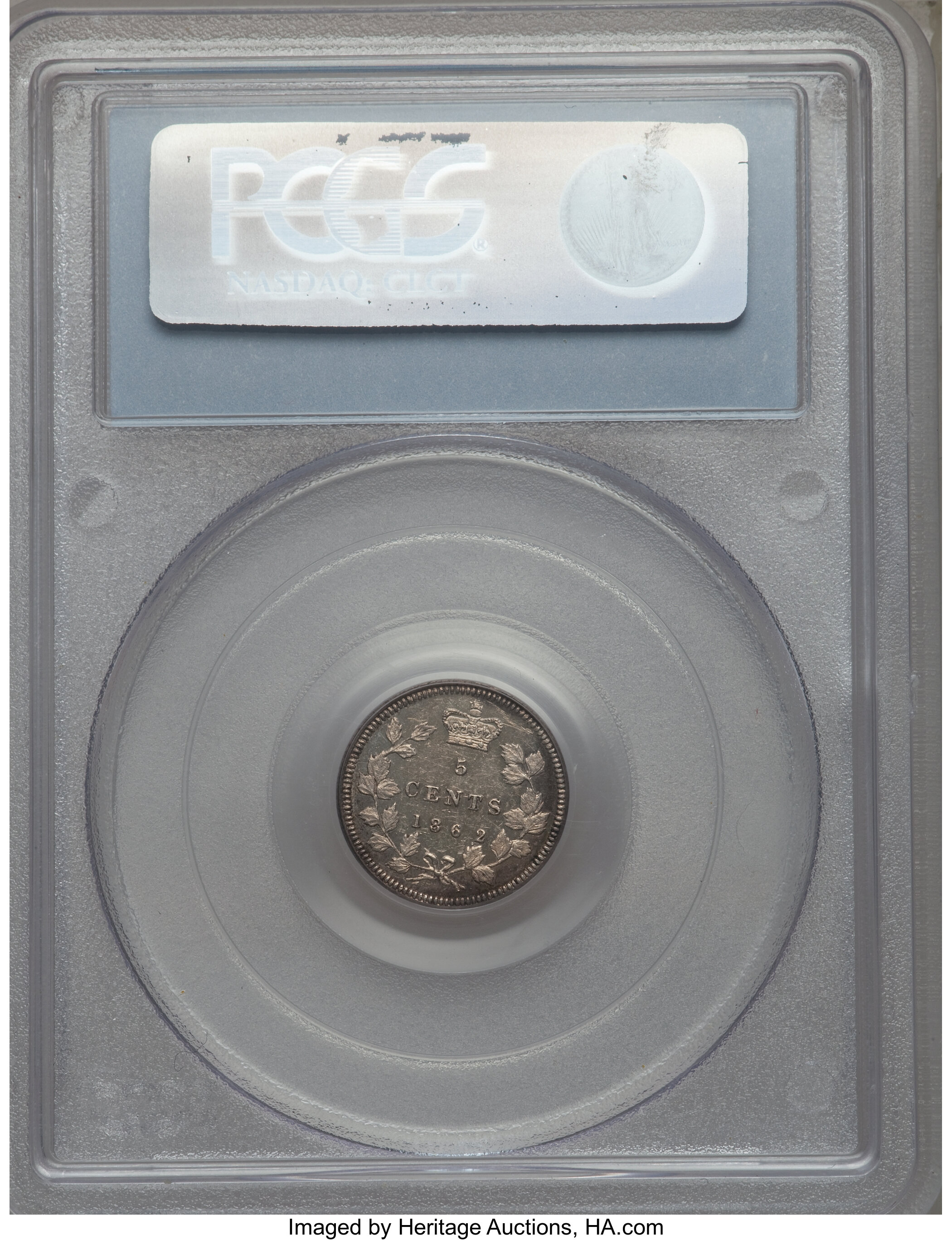 image for: New Brunswick. Victoria Specimen 5 Cents 1862 SP62 PCGS