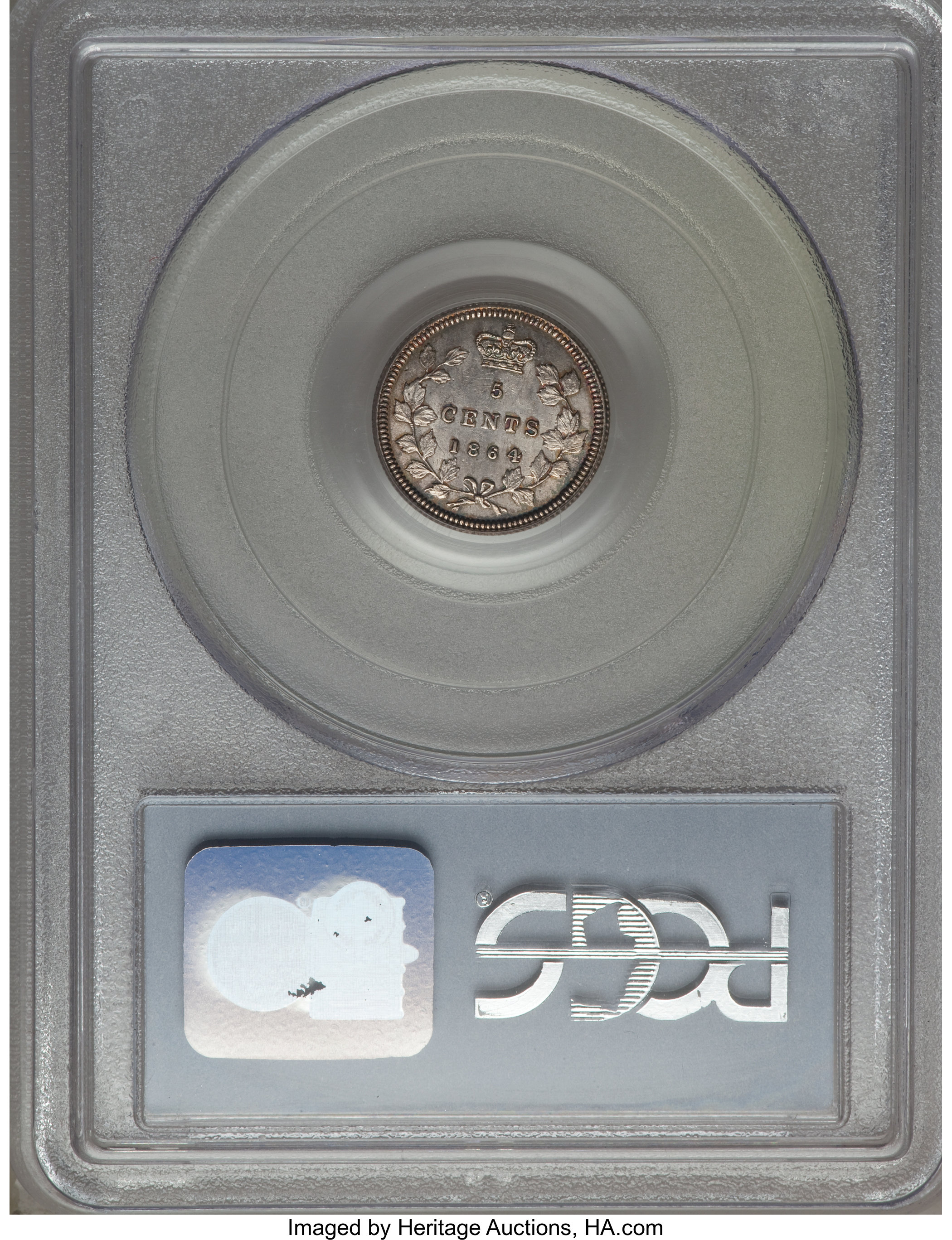 image for: New Brunswick. Victoria 5 Cents 1864 MS62 PCGS