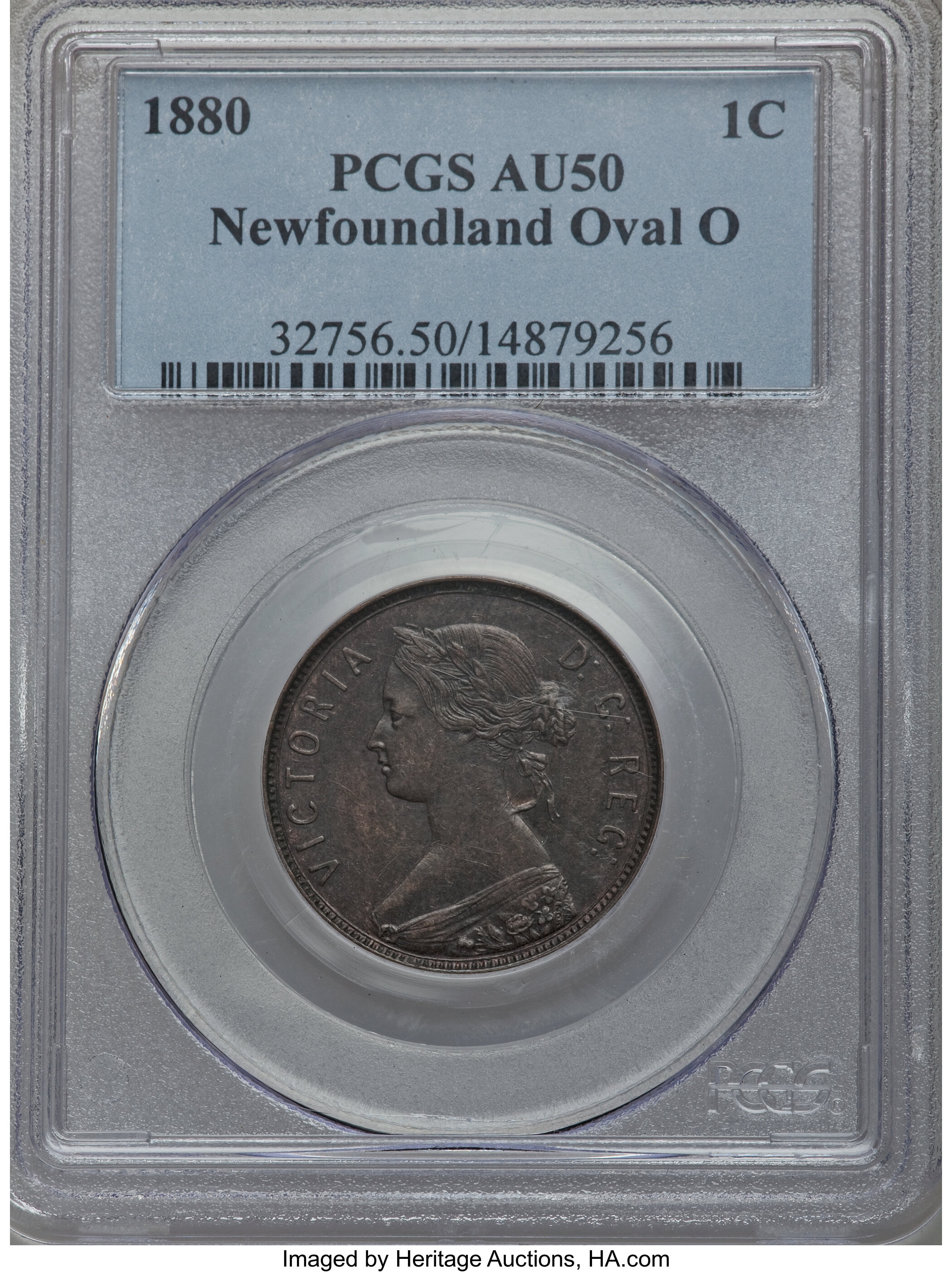 image for: Newfoundland. Victoria Cent 1880 AU50 PCGS