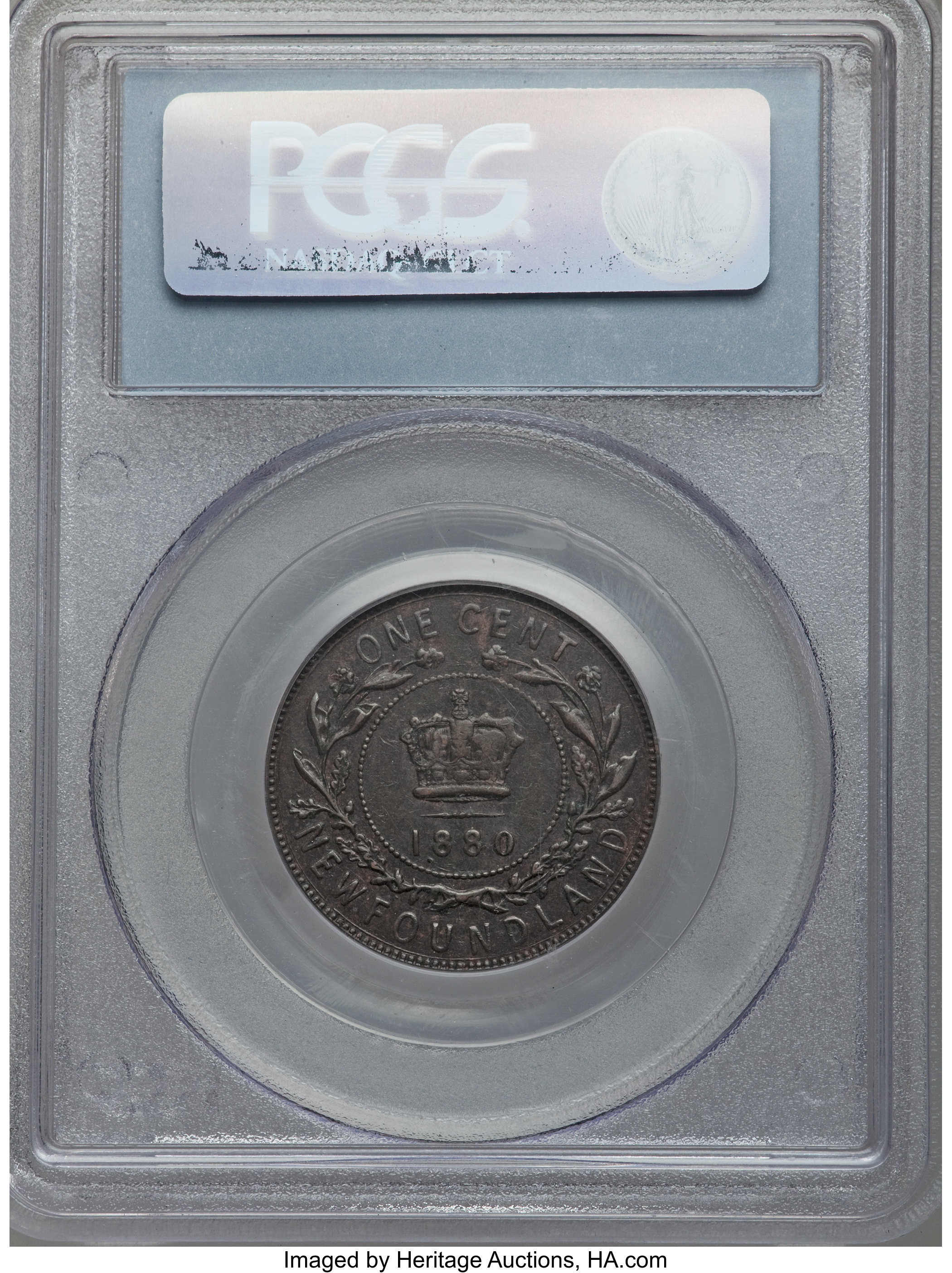 image for: Newfoundland. Victoria Cent 1880 AU50 PCGS