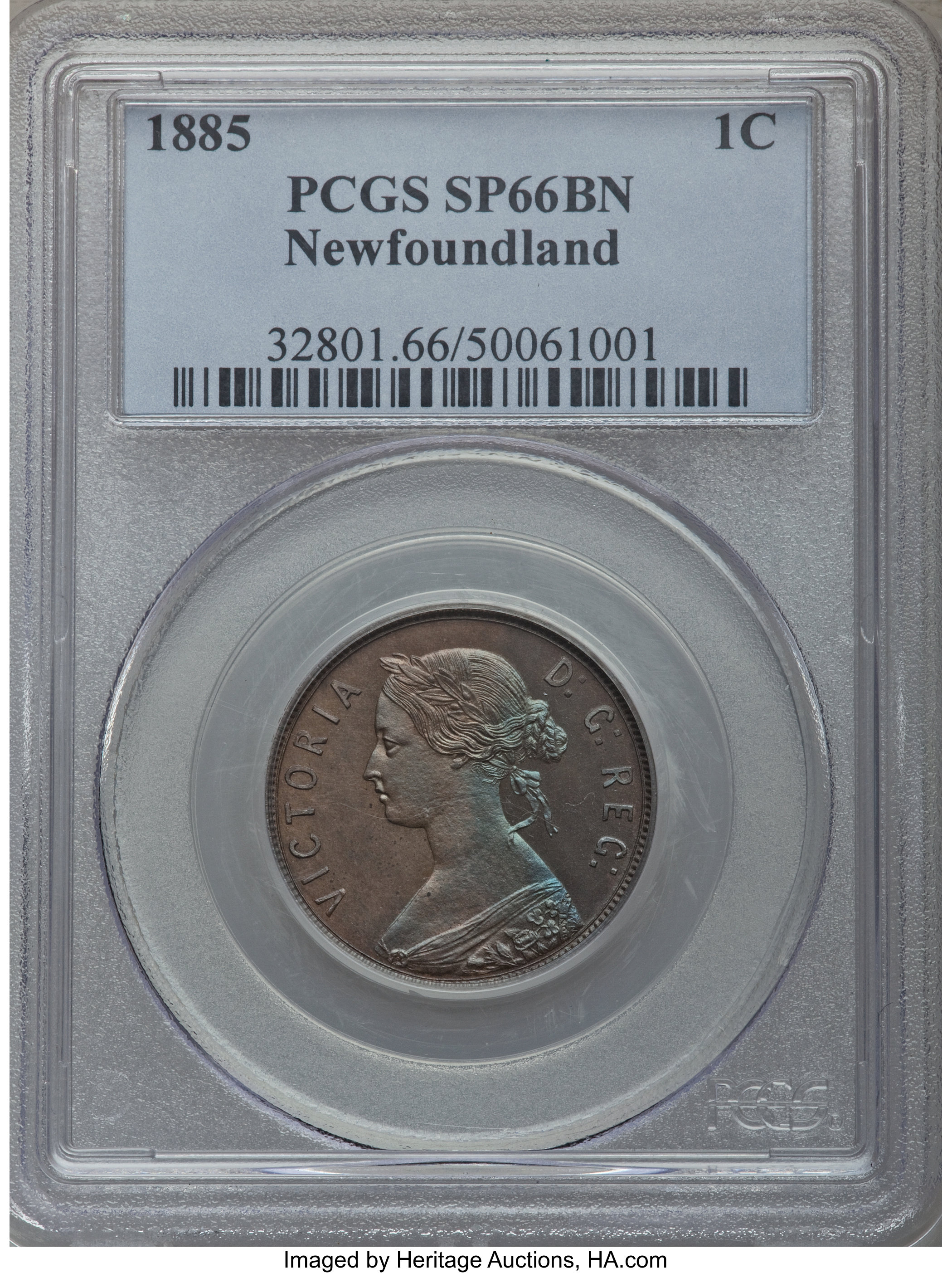 image for: Newfoundland. Victoria Specimen Cent 1885 SP66 Brown PCGS