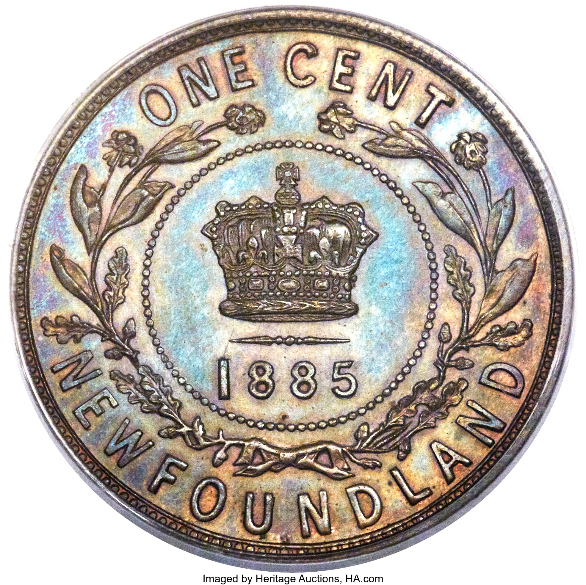 image for: Newfoundland. Victoria Specimen Cent 1885 SP66 Brown PCGS