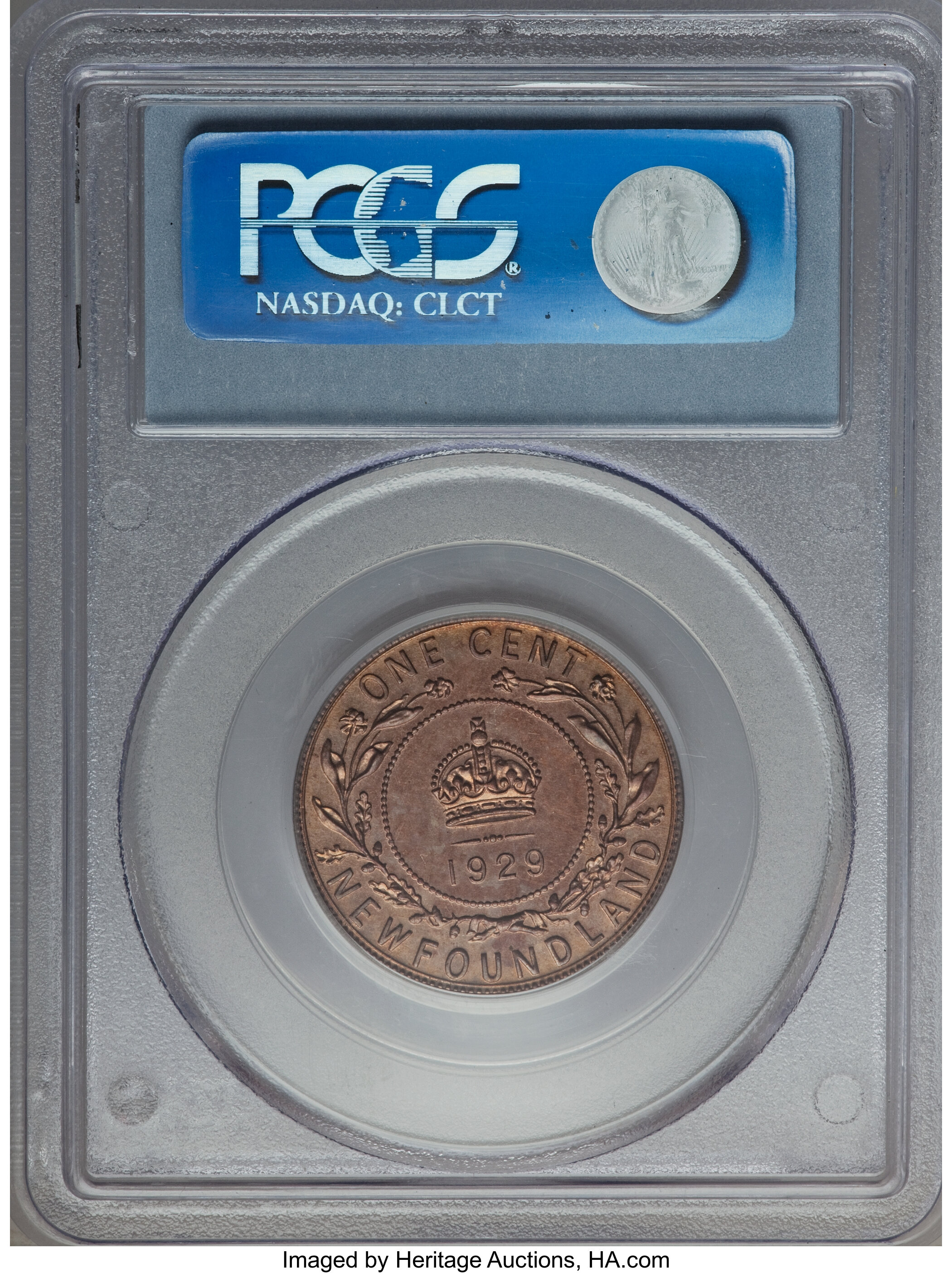 image for: Newfoundland. George V Specimen Cent 1929 SP65 Red PCGS