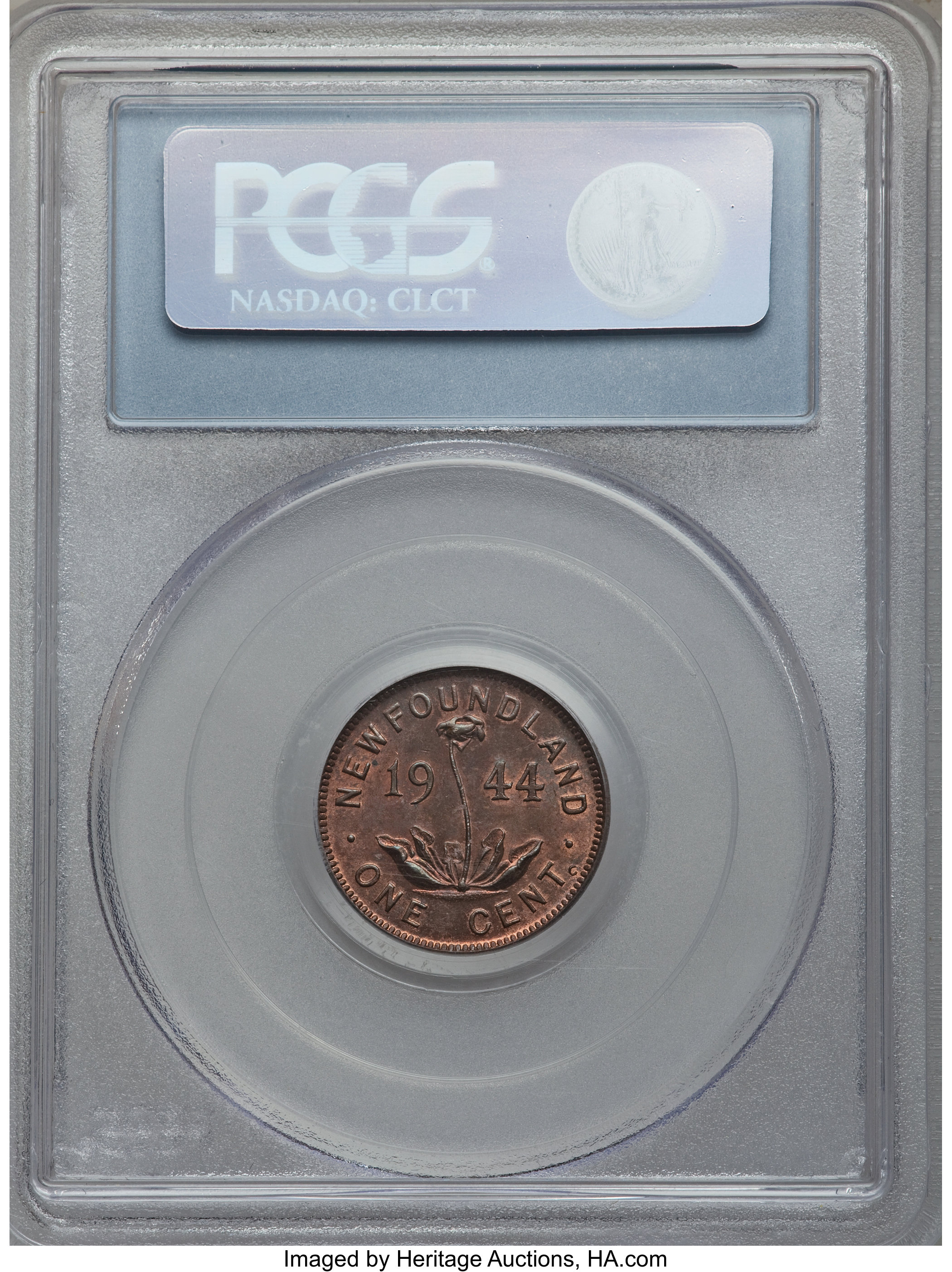 image for: Newfoundland. George VI Cent 1944-C MS64 Red and Brown PCGS