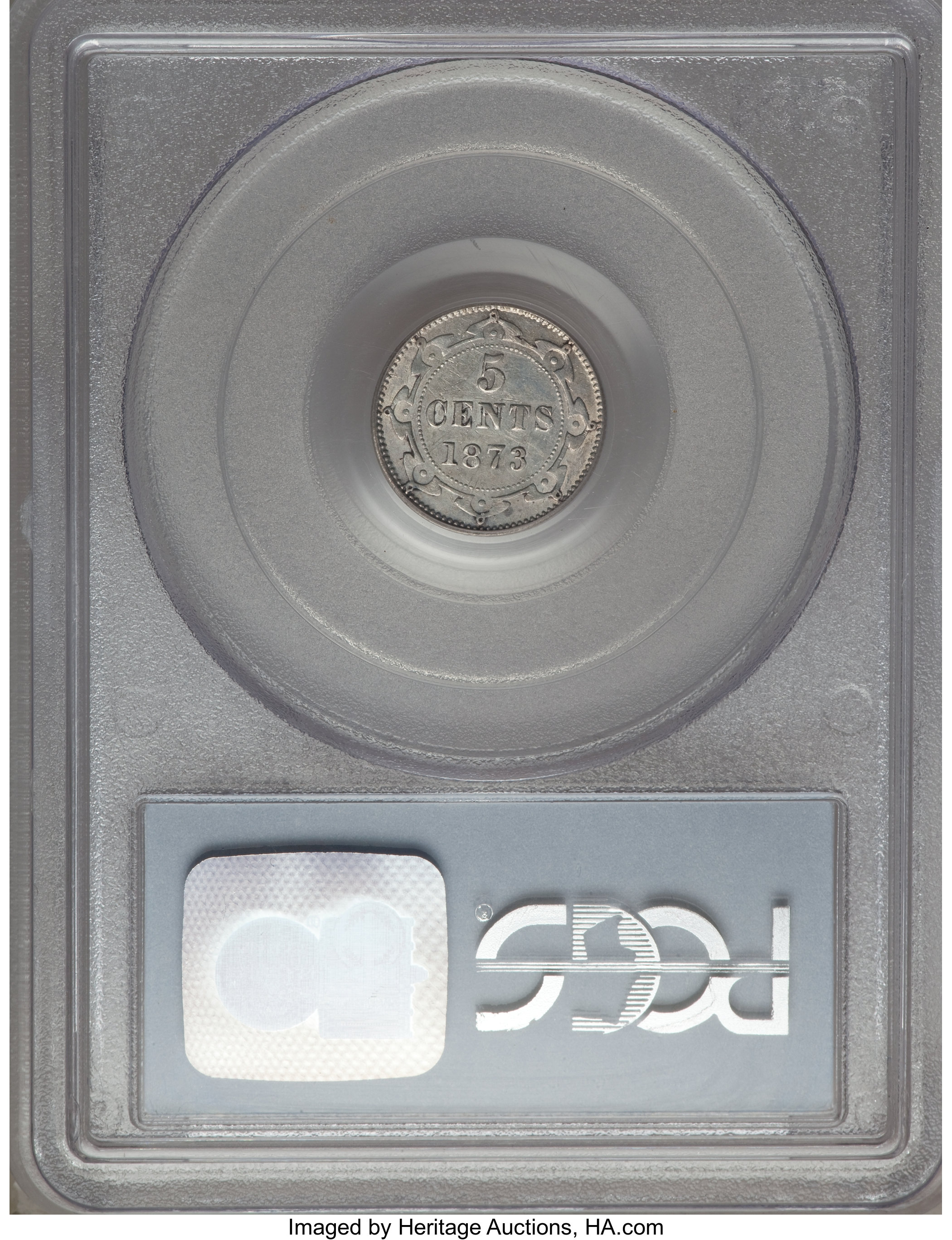 image for: Newfoundland. Victoria 5 Cents 1873 AU50 PCGS