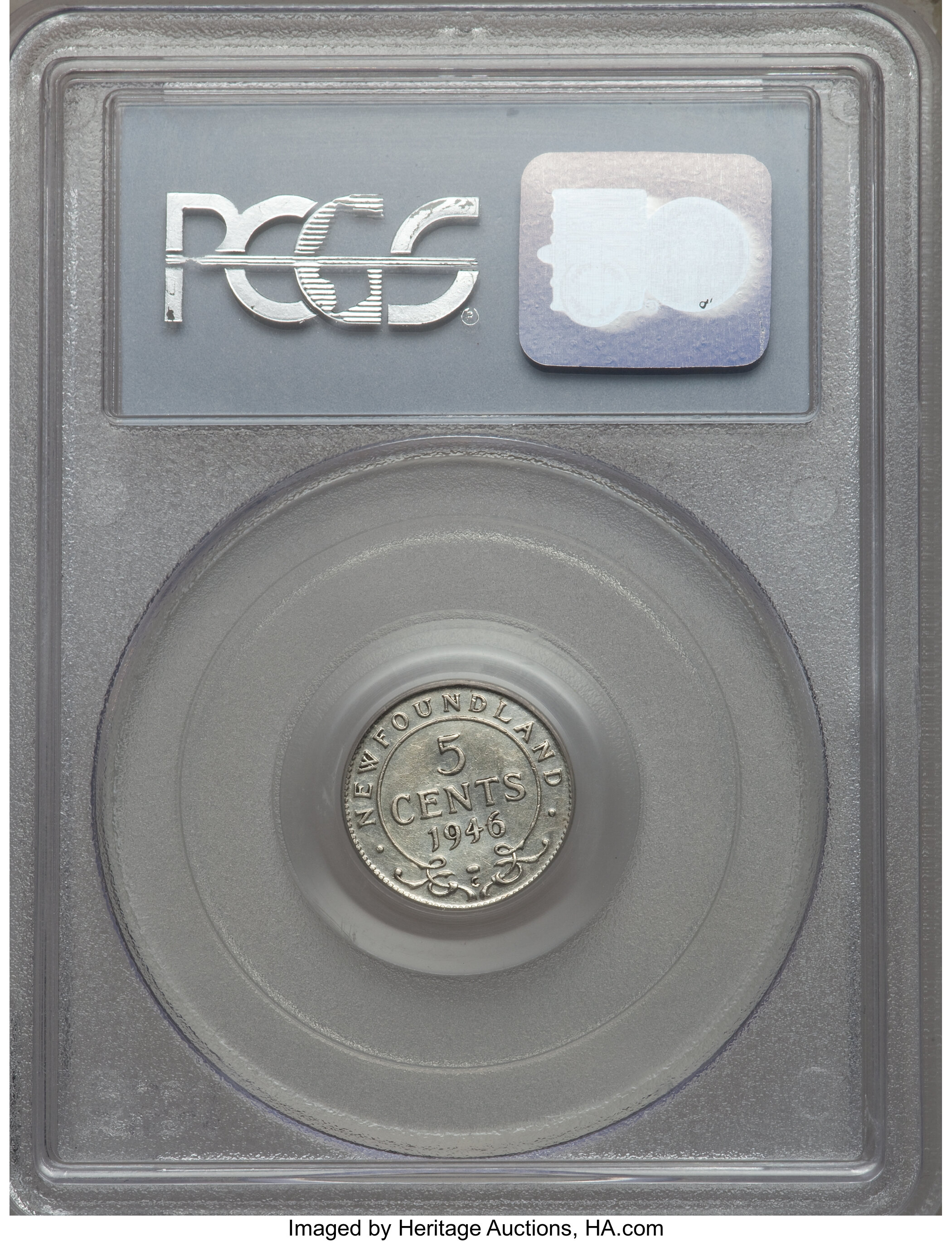 image for: Newfoundland. George VI 5 Cents 1946-C AU53 PCGS