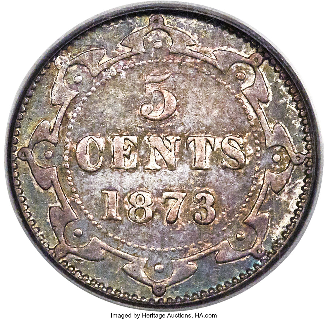 image for: Newfoundland. Victoria 5 Cents 1873 VF30 PCGS