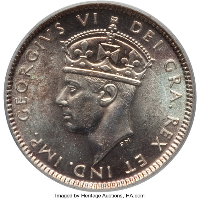 image for: Newfoundland. George VI 10 Cents 1947-C MS65 PCGS