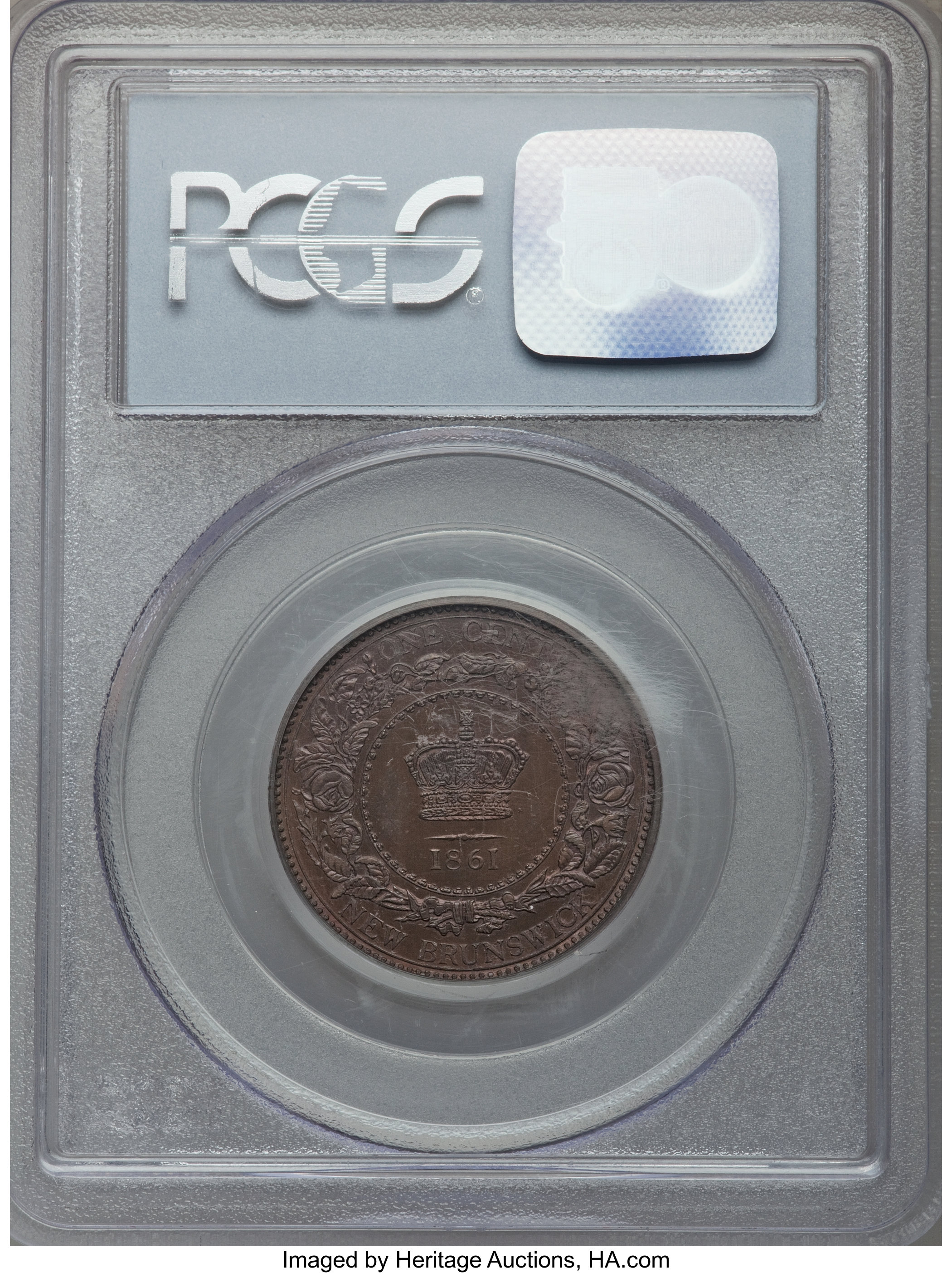 image for: New Brunswick. Victoria Specimen Cent 1861 SP66 Brown PCGS