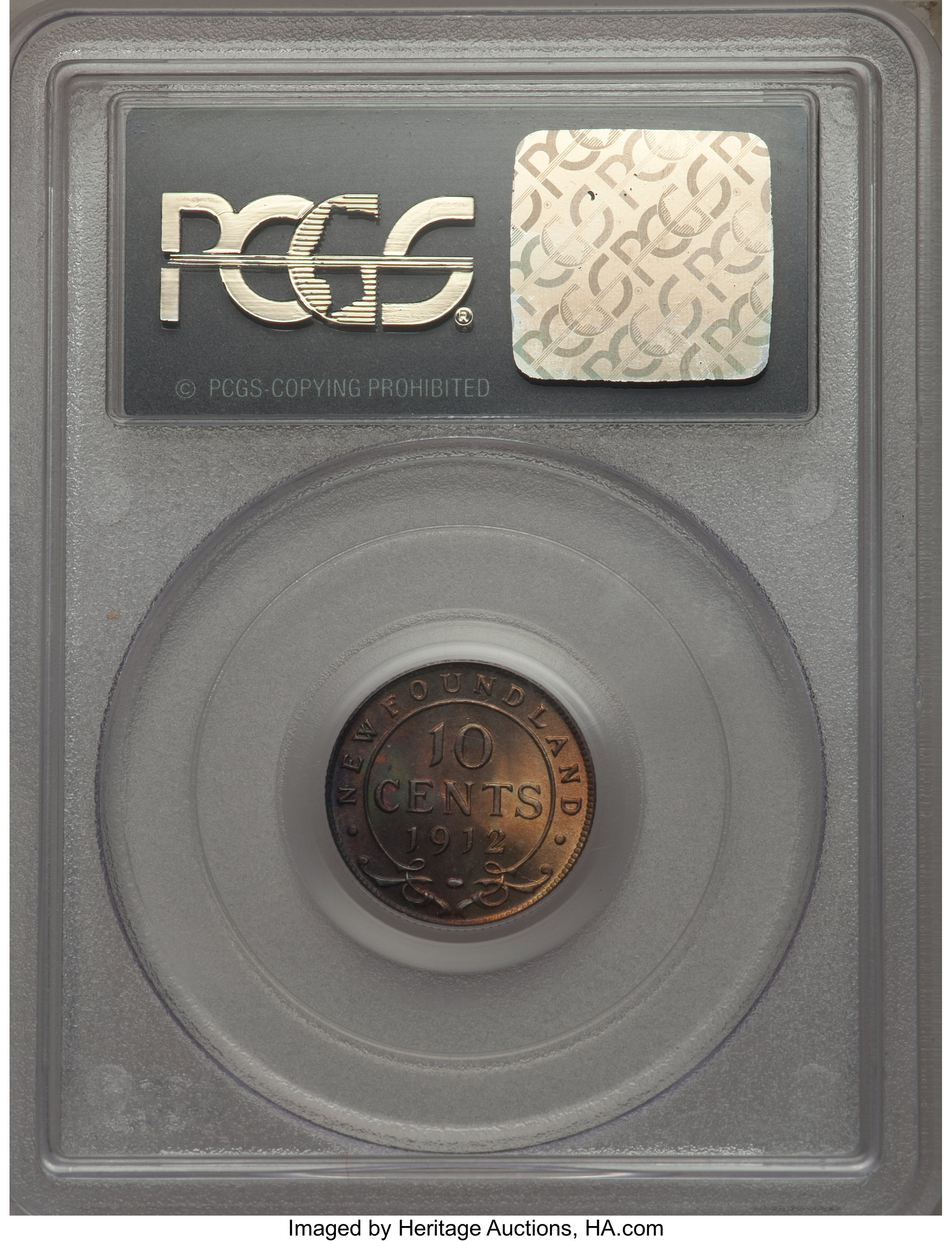 image for: Newfoundland. George V 10 Cents 1912 MS68 PCGS