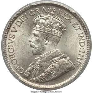 image for: Newfoundland. George V 25 Cents 1919-C MS63 PCGS