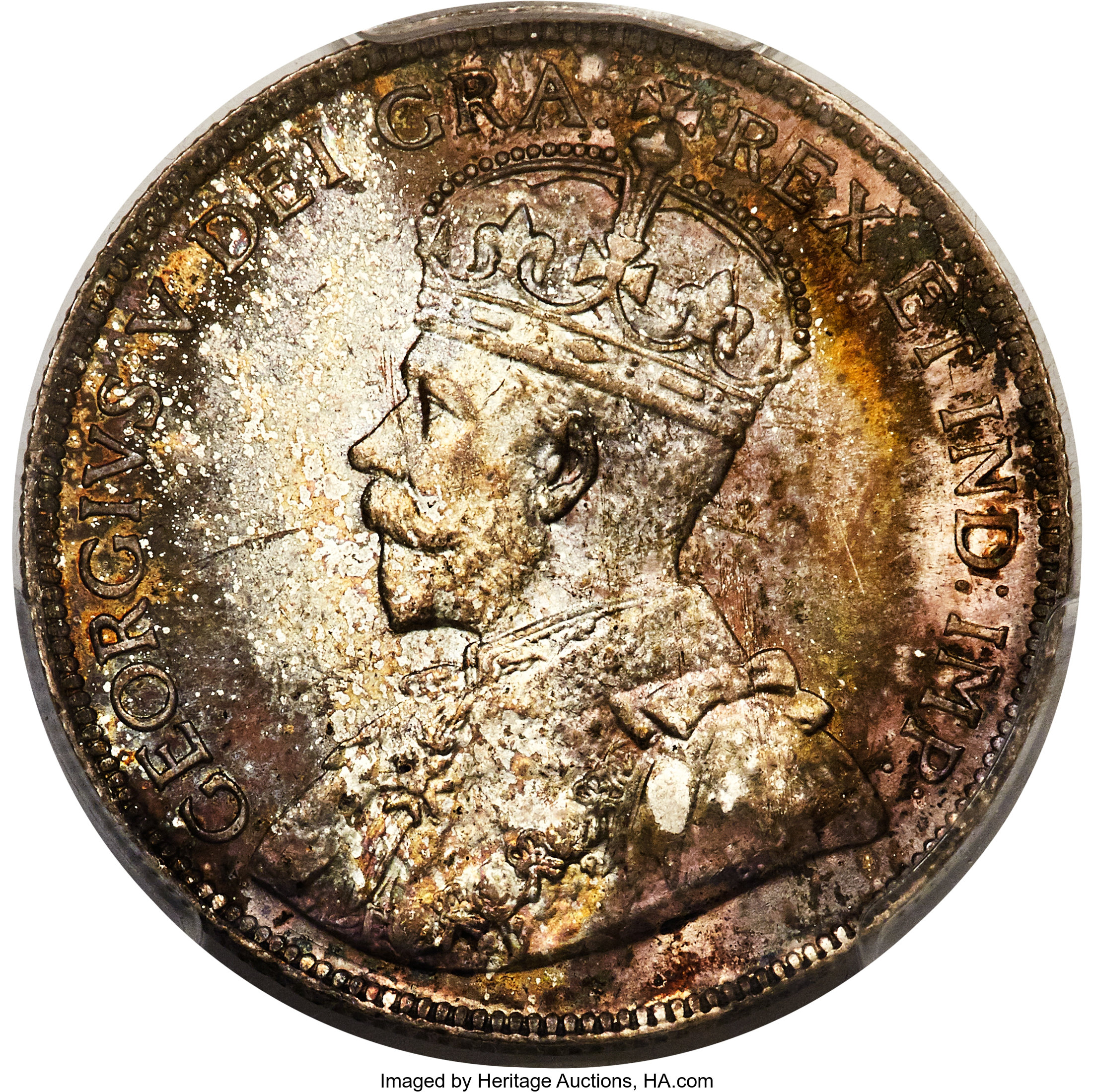 image for: Newfoundland. George V 50 Cents 1918-C MS66 PCGS