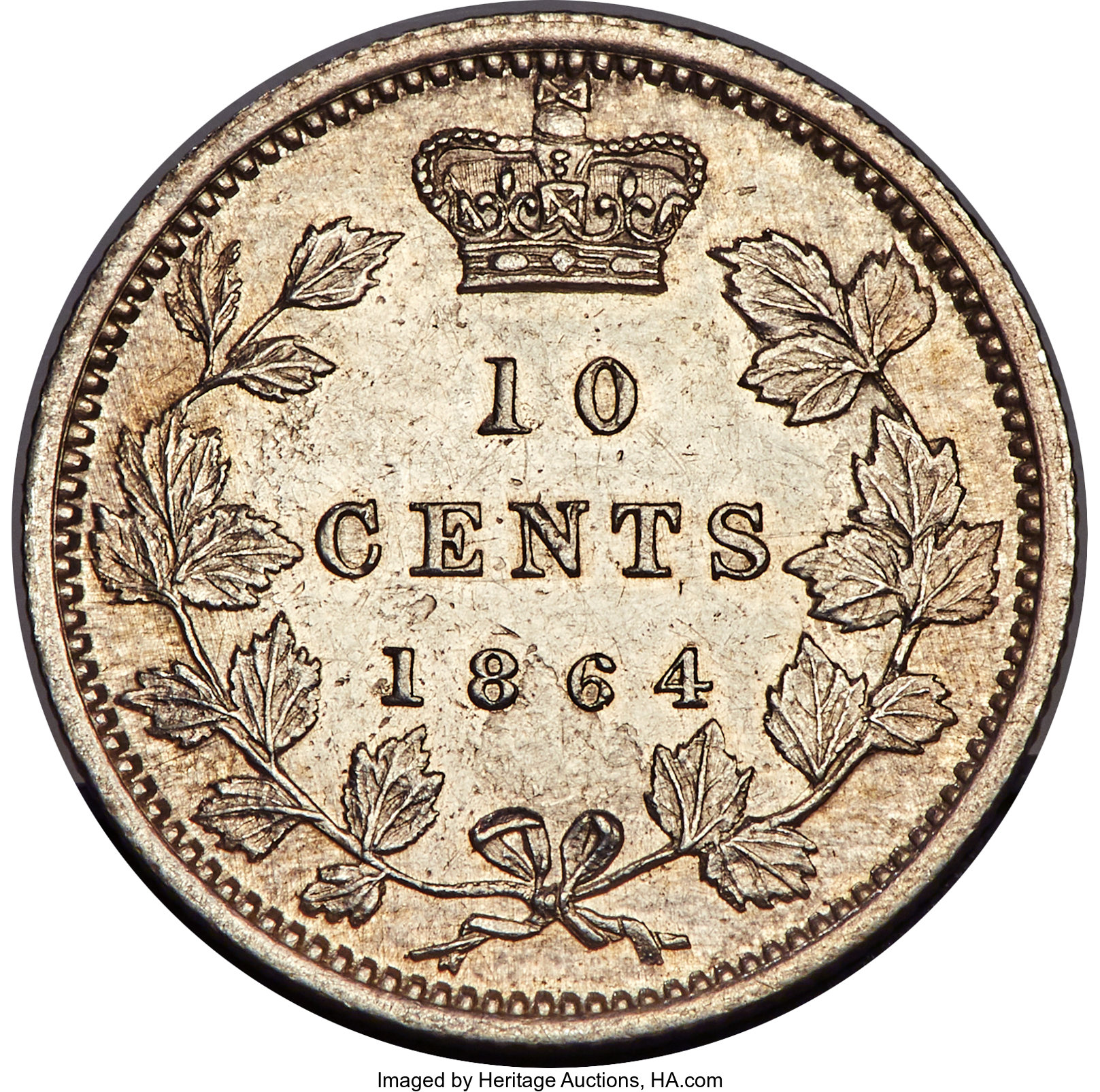 image for: New Brunswick. Victoria 10 Cents 1864 MS62 PCGS