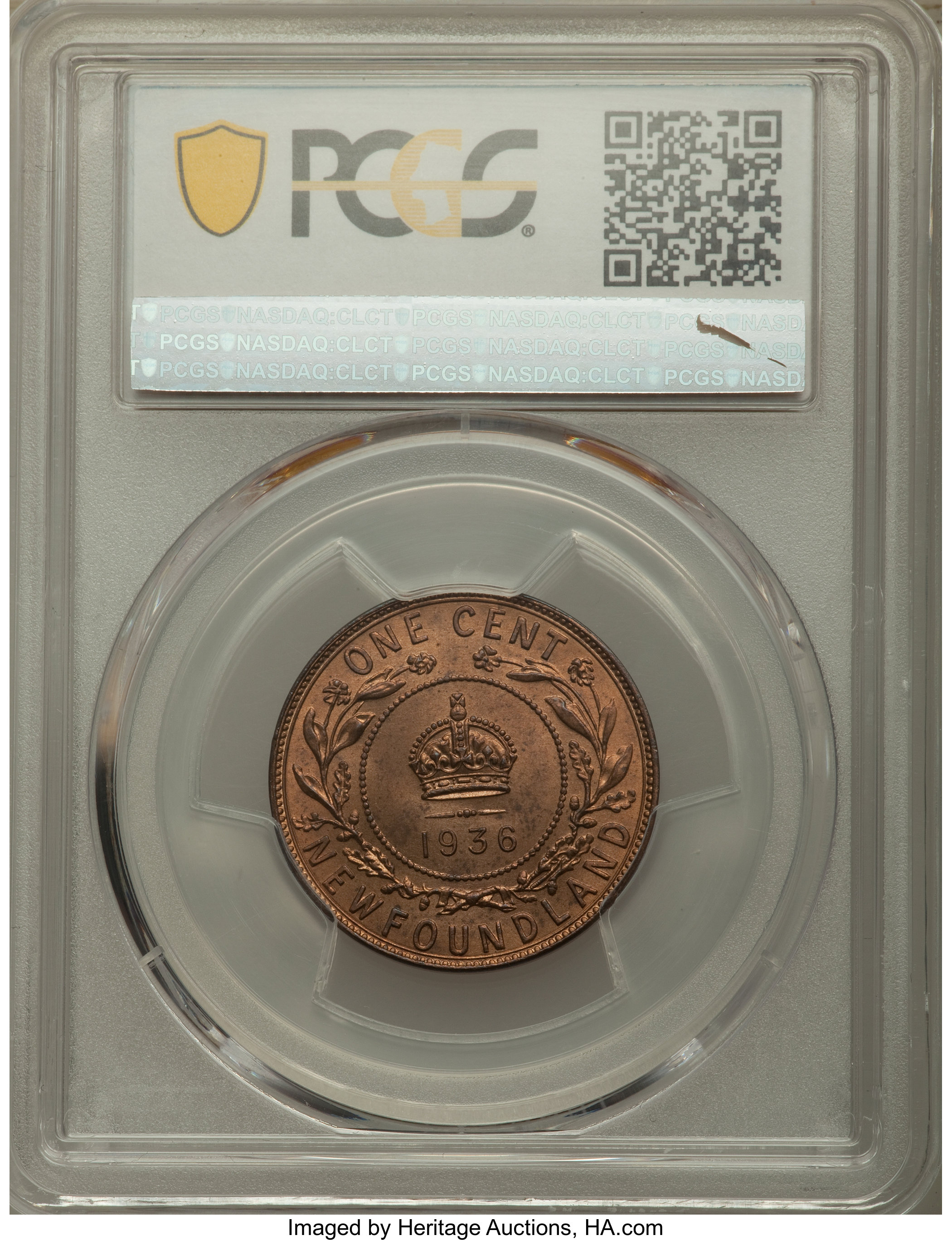 image for: Newfoundland. George V Specimen Large Cent 1936 SP65 Red and Brown PCGS
