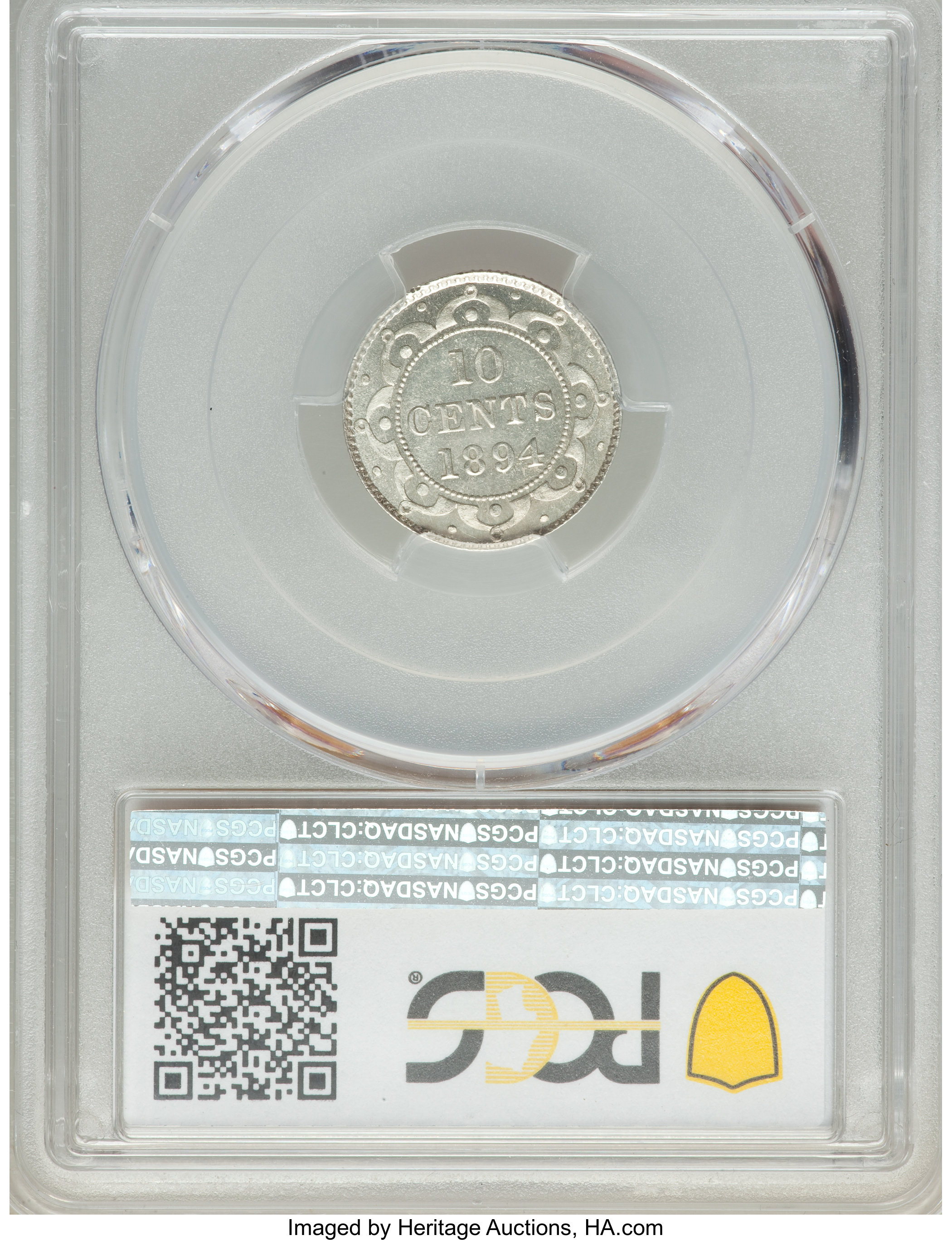 image for: Newfoundland. Victoria 10 Cents 1894 MS64 PCGS
