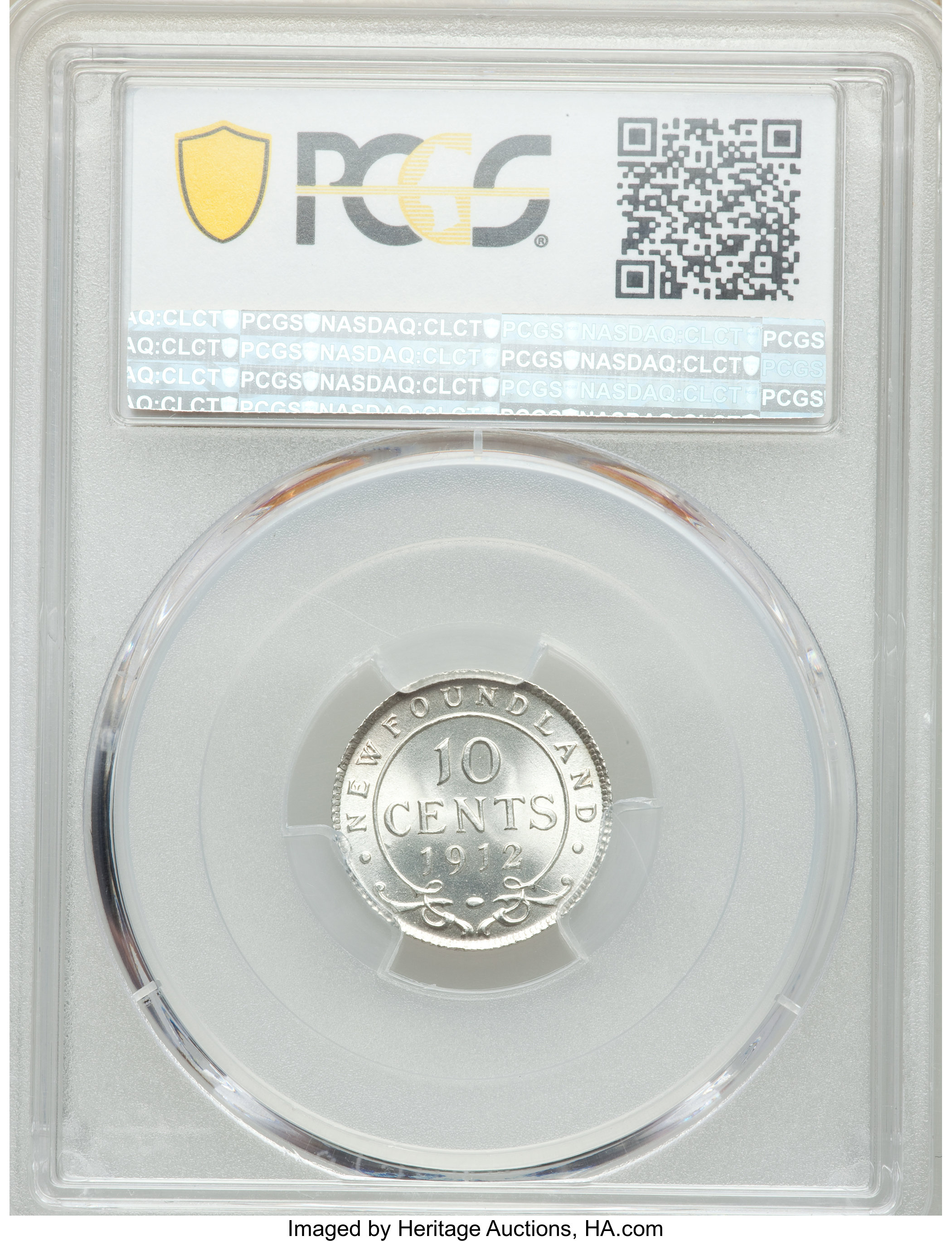 image for: Newfoundland. George V 10 Cents 1912 MS67+ PCGS