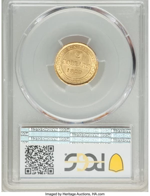 image for: Newfoundland. Victoria gold 2 Dollars 1870 MS63 PCGS