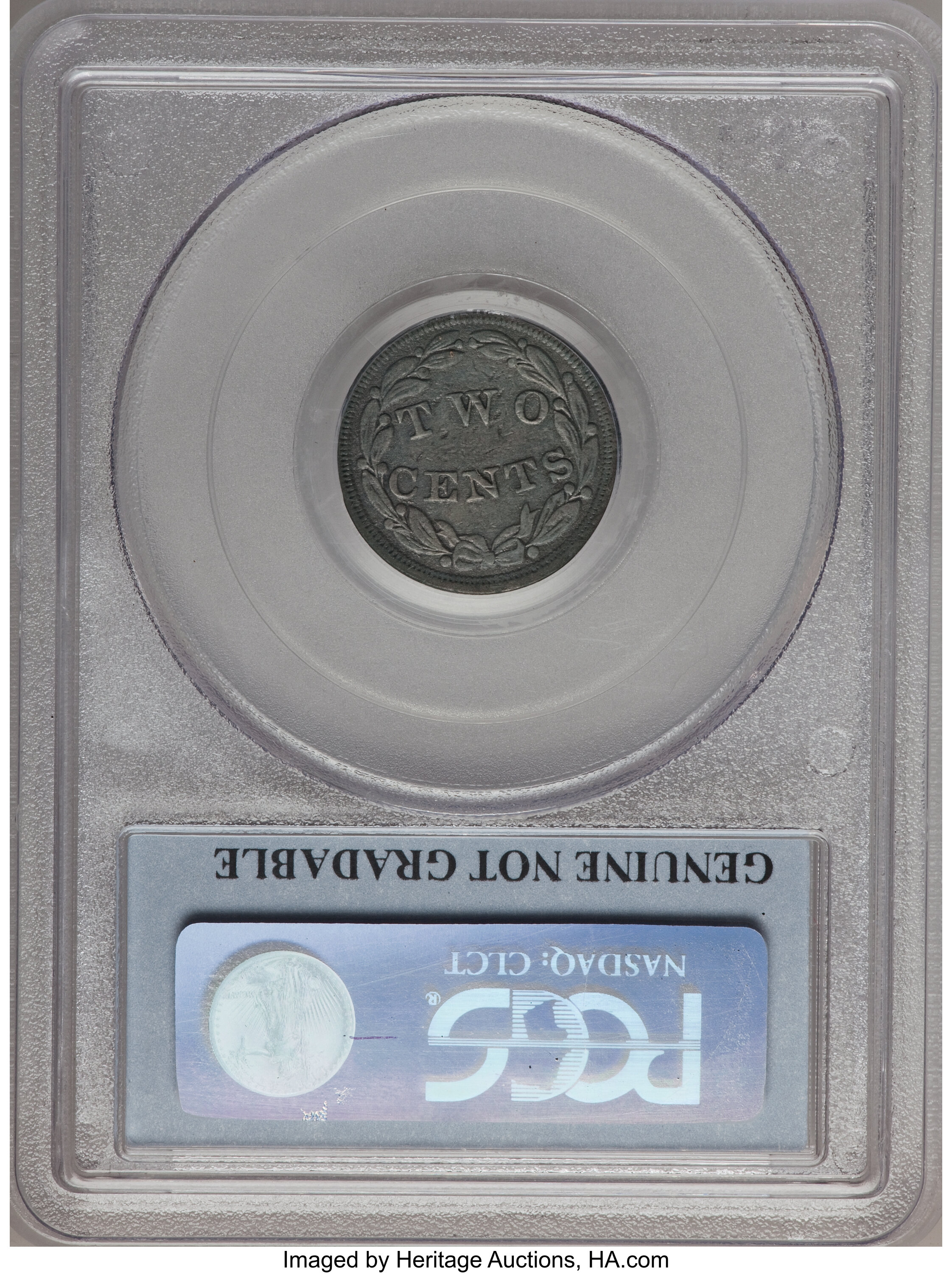 image for: 1836 P2C Two Cents, Judd-53, Pollock-54, Low R.6, Genuine PCGS. Proof....