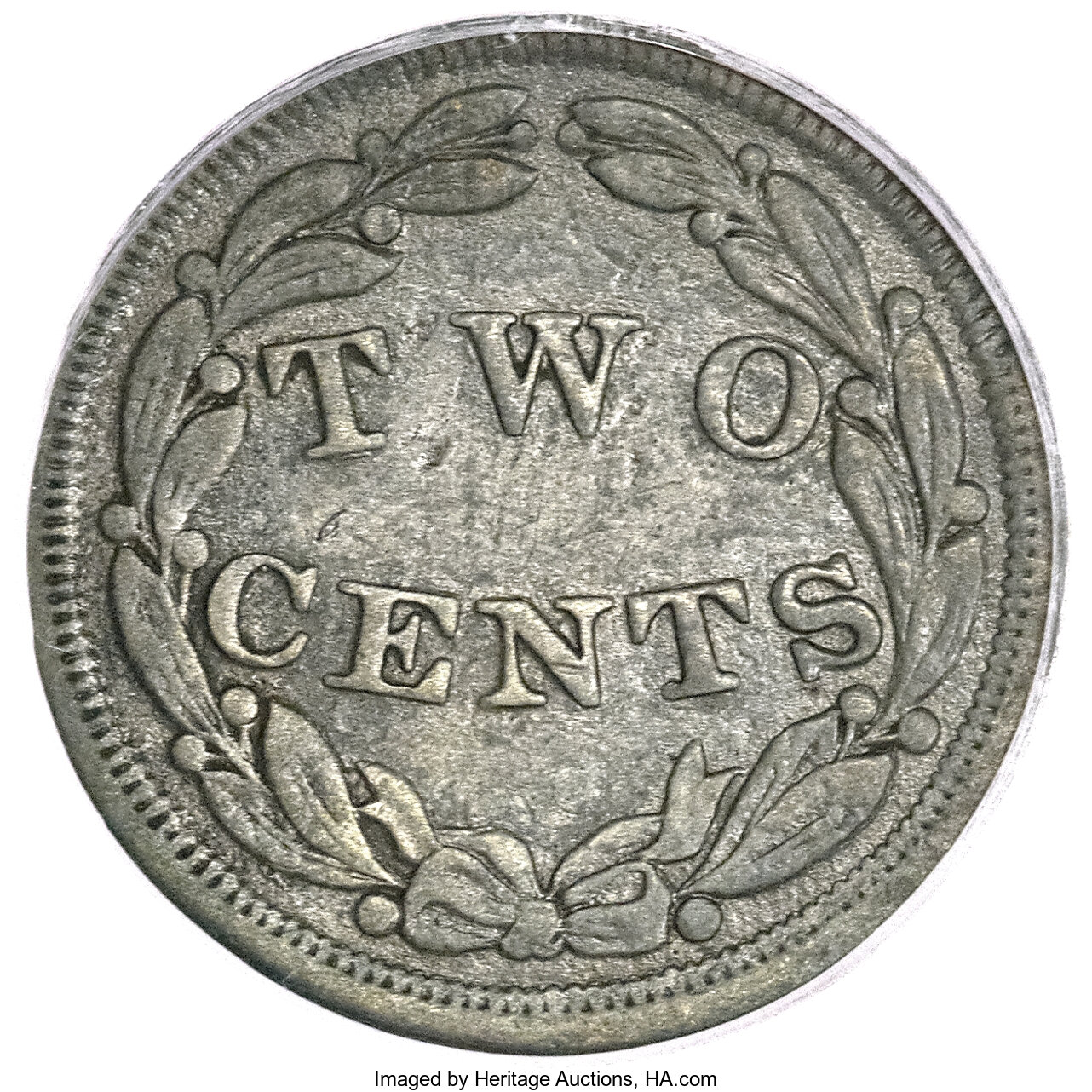 image for: 1836 P2C Two Cents, Judd-53, Pollock-54, Low R.6, Genuine PCGS. Proof....