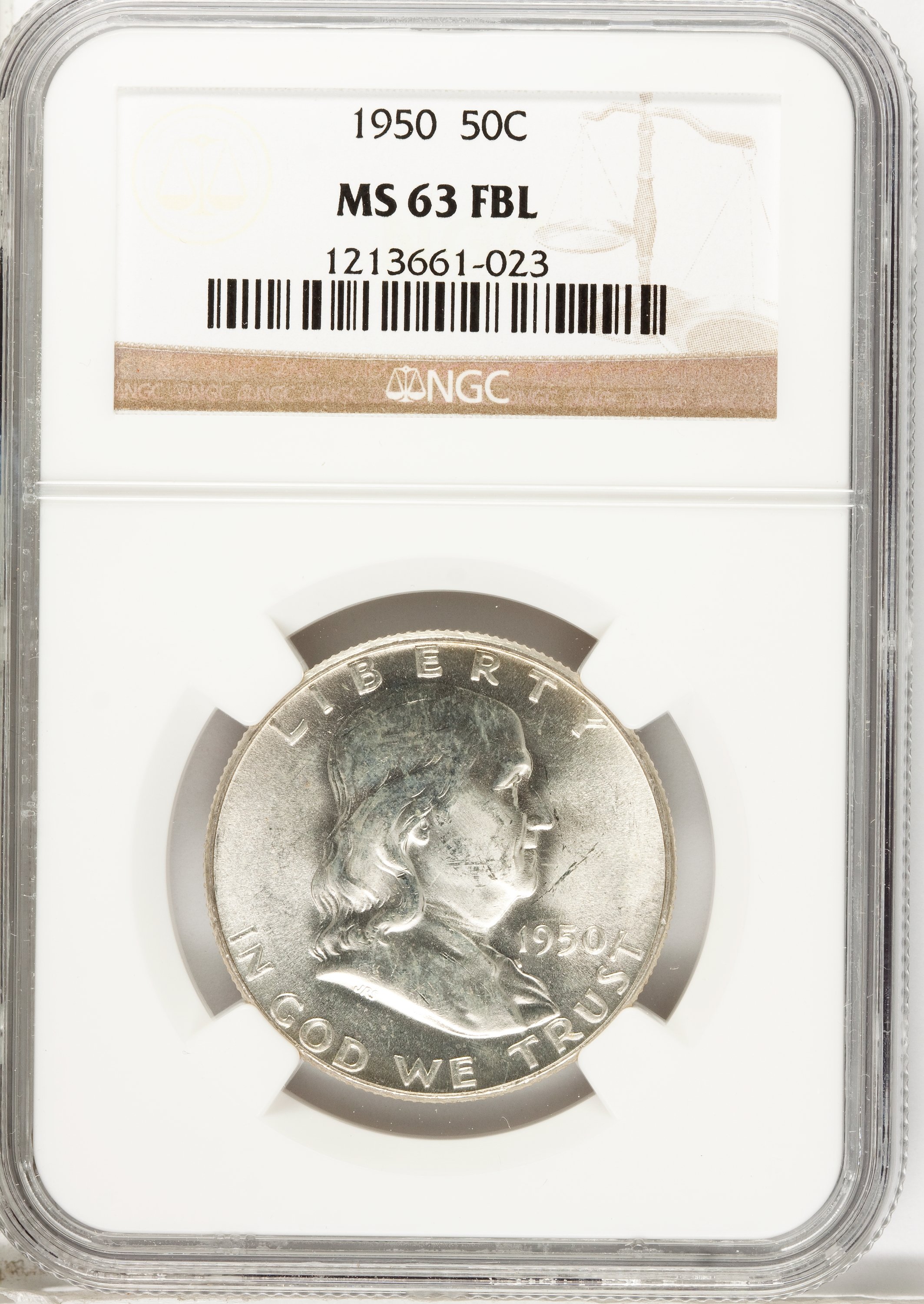(3) 1950 50C MS63 Full Bell Lines NGC. ... (Total: 3 coins)