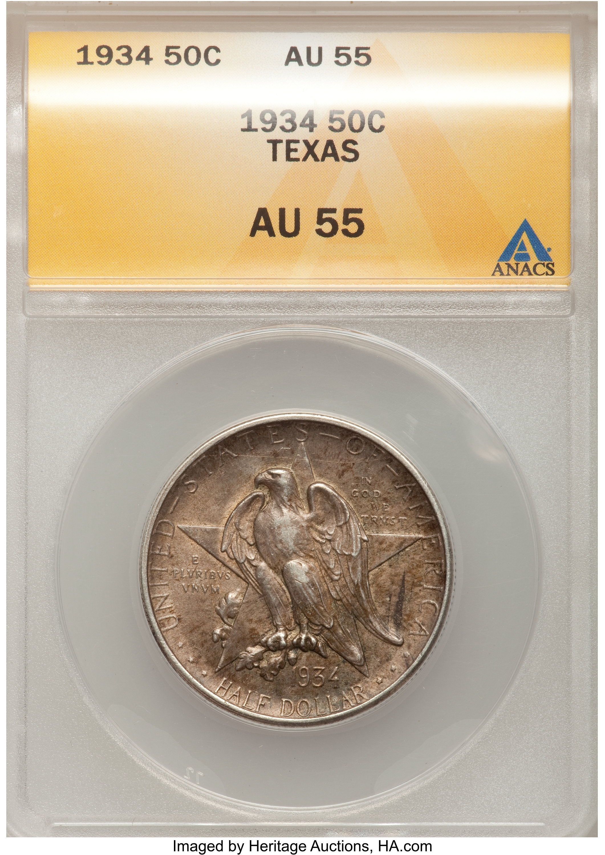 1934 50c Texas XF40 CAC thumbnail 9