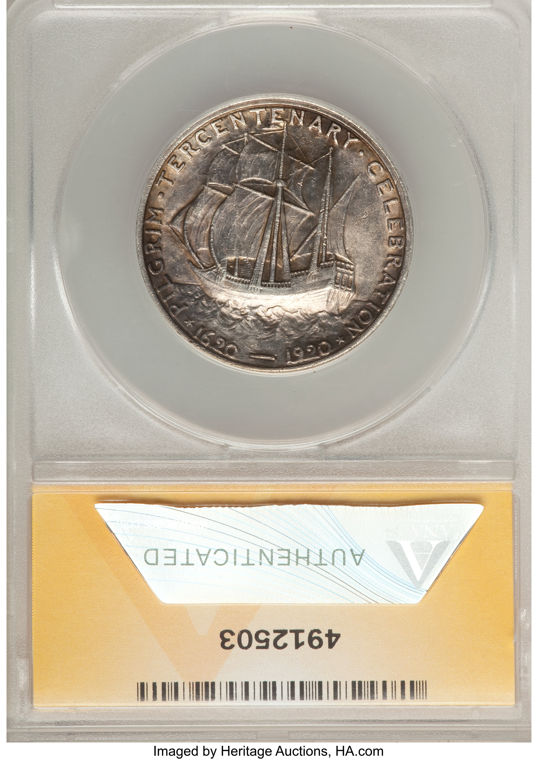 1921 50c Pilgrim XF40 thumbnail 10