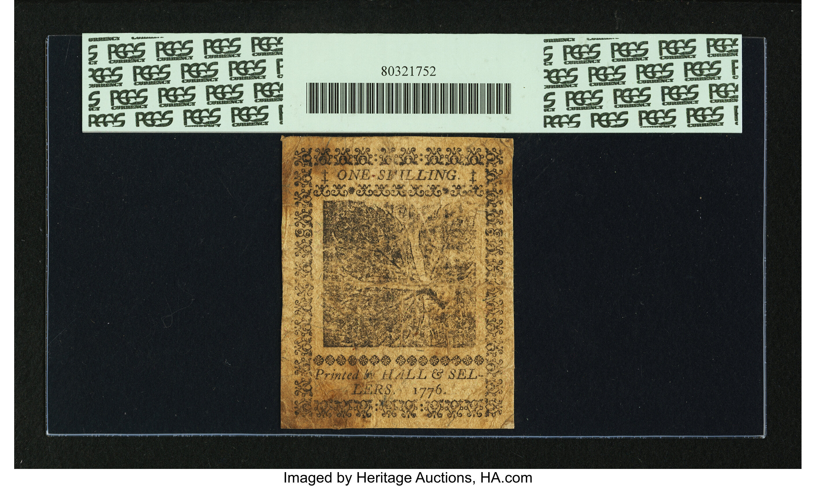 image for: Pennsylvania April 25, 1776 1s PCGS Apparent Very Fine 30....