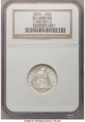 image for: 1876 20C MS67 NGC....
