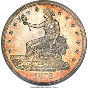 image for: 1873 T$1 MS66 NGC....