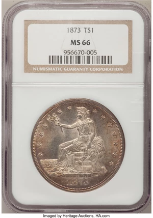 image for: 1873 T$1 MS66 NGC....