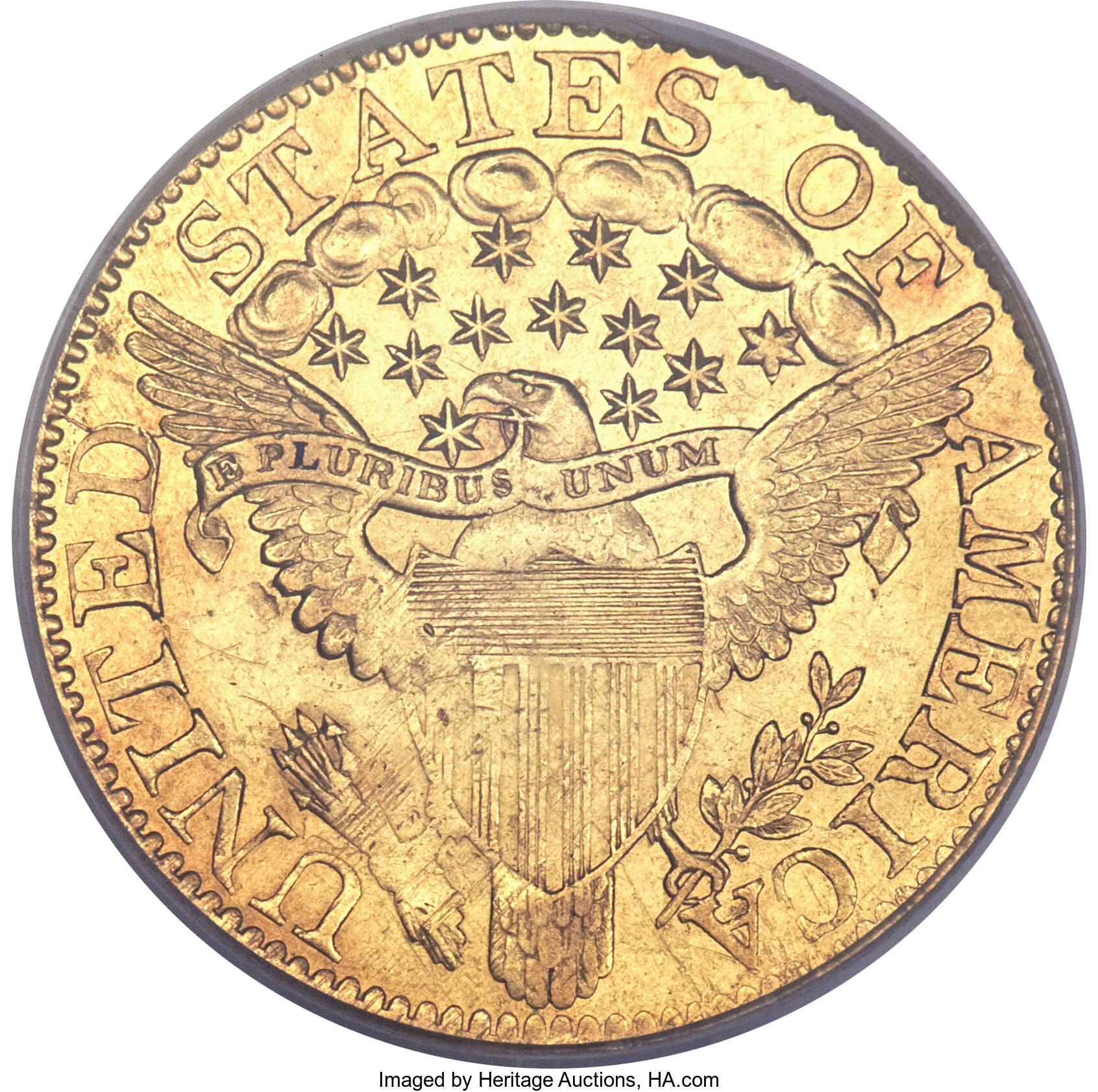 image for: 1799 $5 Large Stars Reverse AU50 PCGS. Breen-6437, BD-8, R.6....