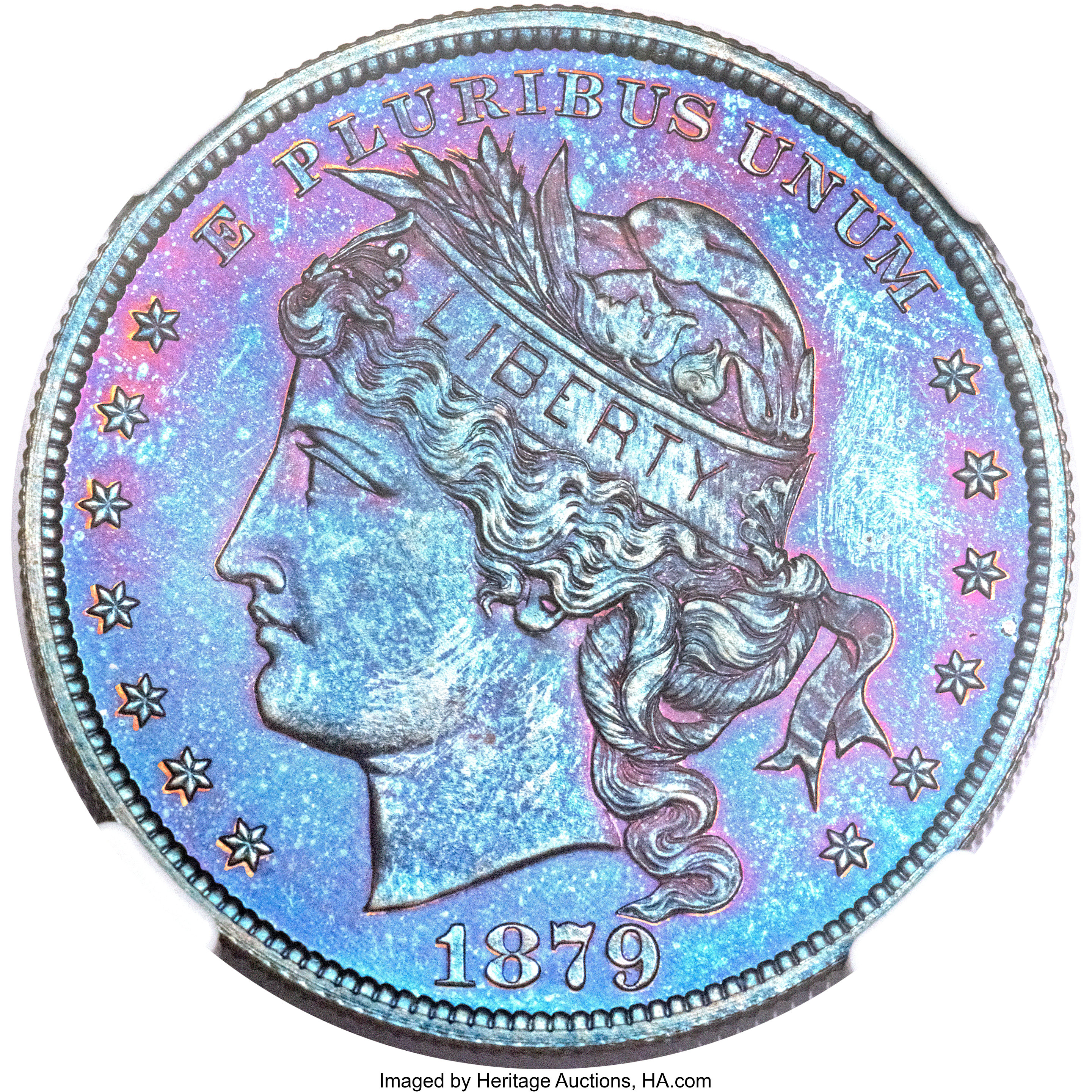 image for: 1879 $1 Goloid Metric Dollar, Judd-1628, Pollock-1824, R.7, PR67 Red and Brown NGC....