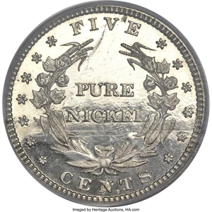 image for: 1883 5C Liberty Head Five Cents, Judd-1704, Pollock-1908, Low R.6, PR64 Deep Cameo PCGS. CAC....