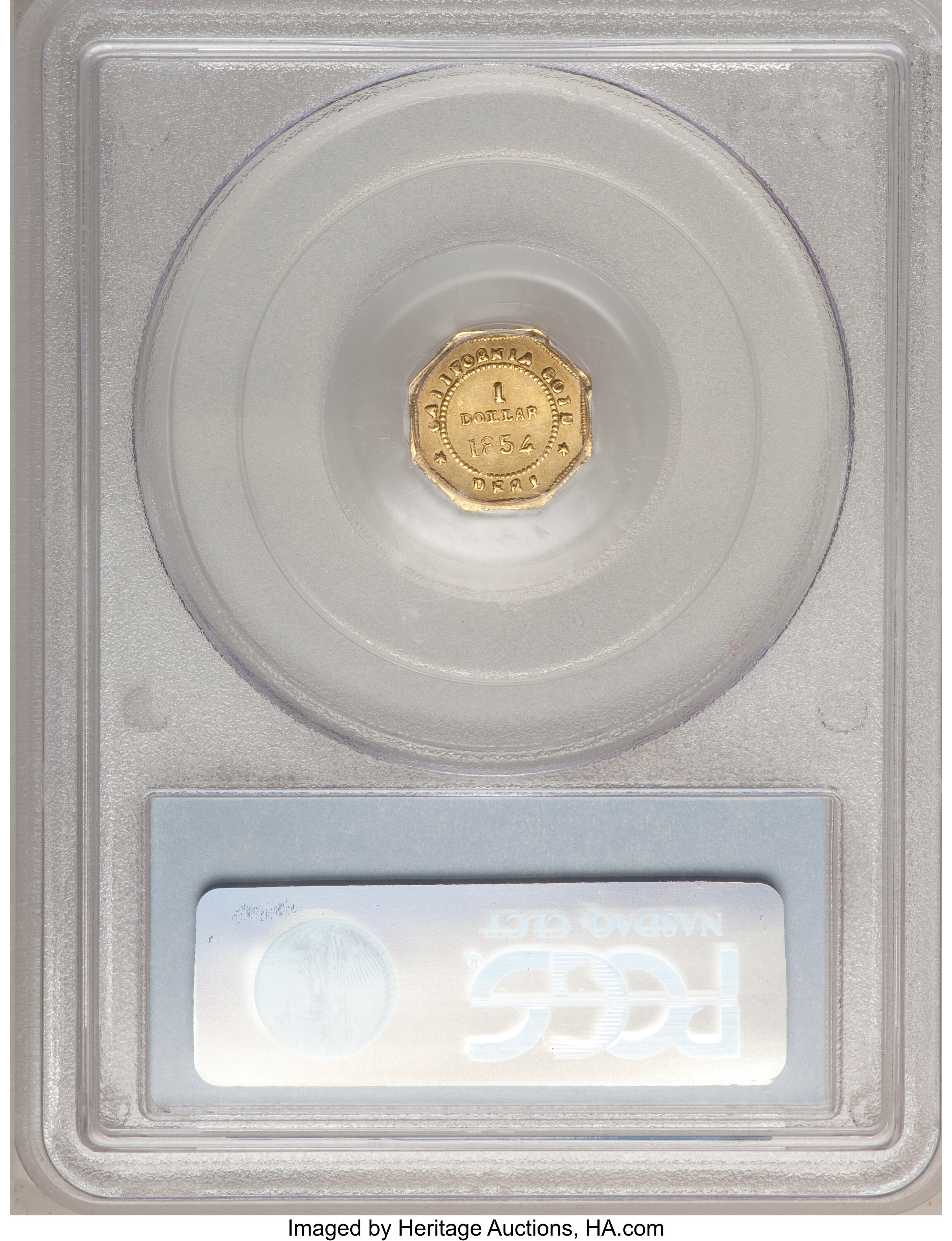 image for: 1854 $1 Liberty Octagonal 1 Dollar, BG-528, R.6, AU58 PCGS....