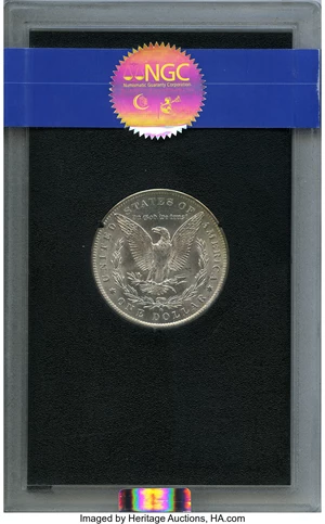 image for: 1884-O $1 GSA MS64 NGC. CAC. NGC Census: (154/34). PCGS Population: (3/3). MS64. Mintage 9,730,000. ...