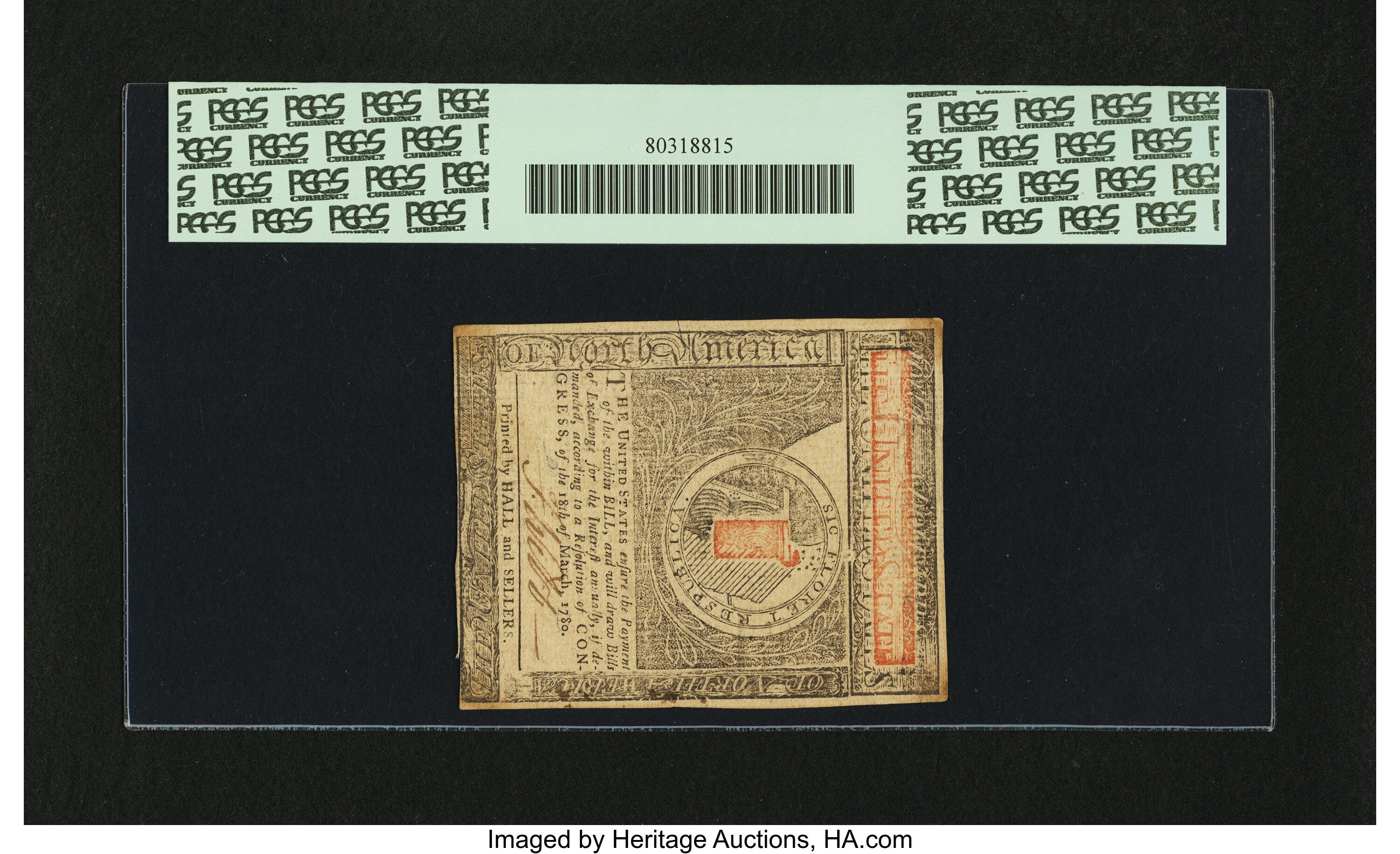 image for: Virginia May 1, 1780 $4 PCGS Choice About New 55....