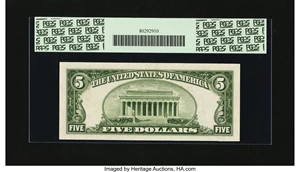 image for: Fr. 1960-I $5 1934D Federal Reserve Note. PCGS Choice About New 58....