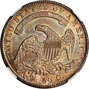 image for: 1836 Capped Bust Half Dollar. Lettered Edge. O-104. Rarity-3. MS-66 (NGC).