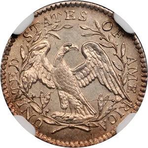 image for: 1794 Flowing Hair Half Dime. LM-3, V-3A. Rarity-4. MS-67 (NGC).