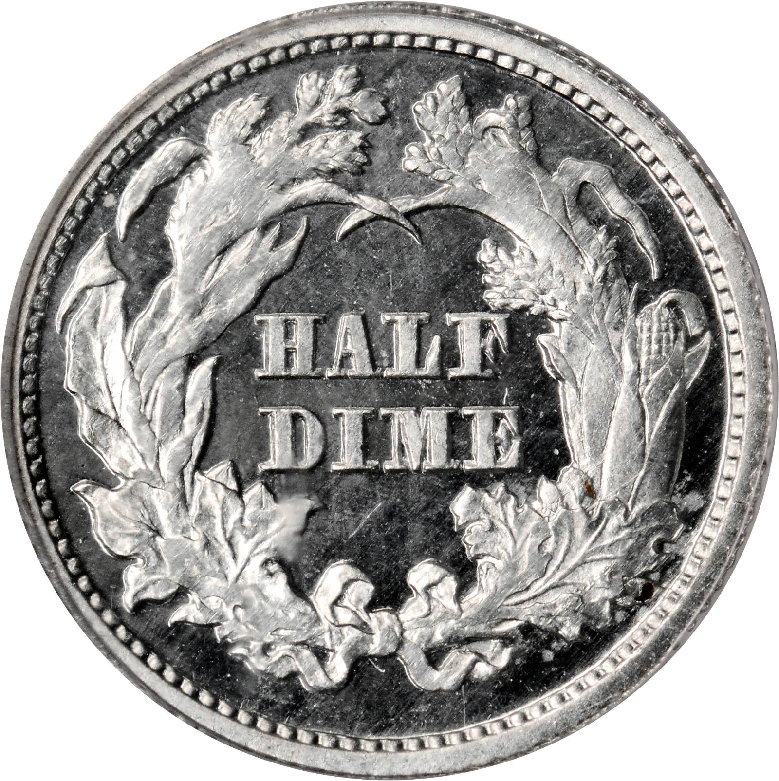 image for: 1869 Pattern Seated Liberty Half Dime. Judd-693, Pollock-772. Rarity-7+. Proof-66 (PCGS). OGH.