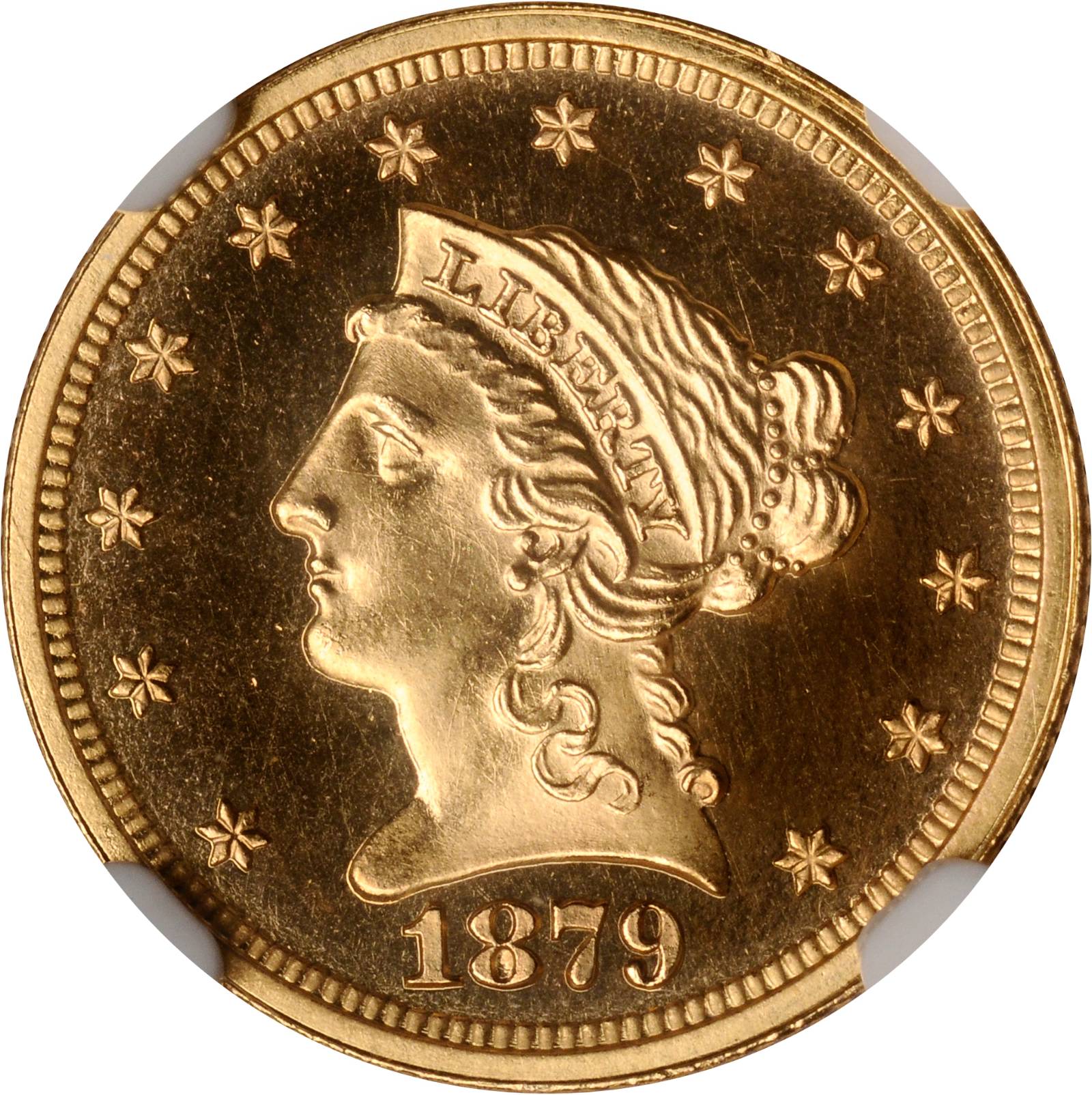image for: 1879 Liberty Quarter Eagle. Proof-67 Cameo (NGC).