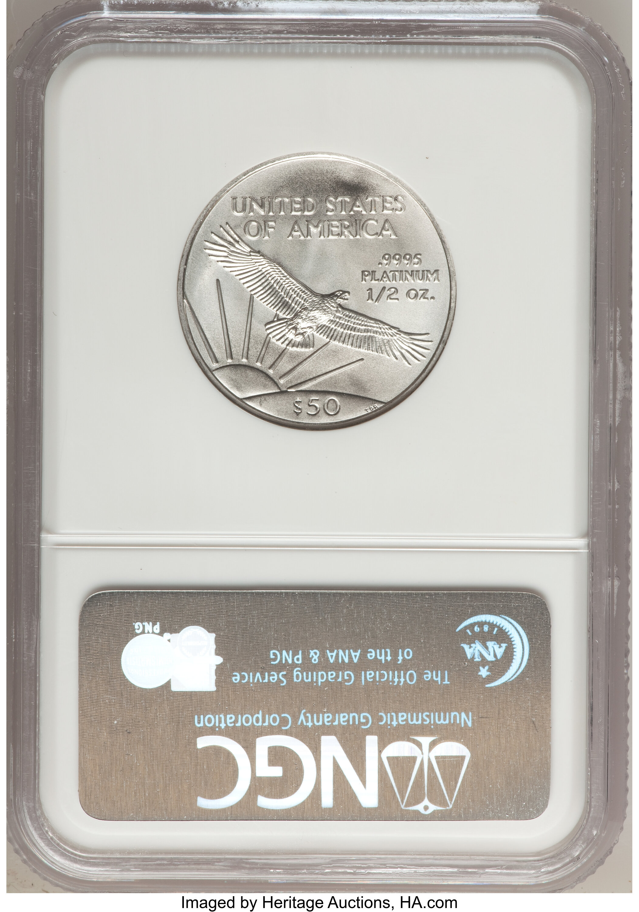 image for: 2006 $50 Half-Ounce Platinum MS69 NGC. First Strikes. NGC Census: (0/0). PCGS Population (339/29).  Numismedia Wsl. Price f...