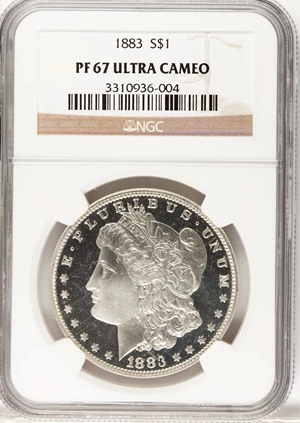 image for: 1883 $1 PR67 Ultra Cameo NGC....
