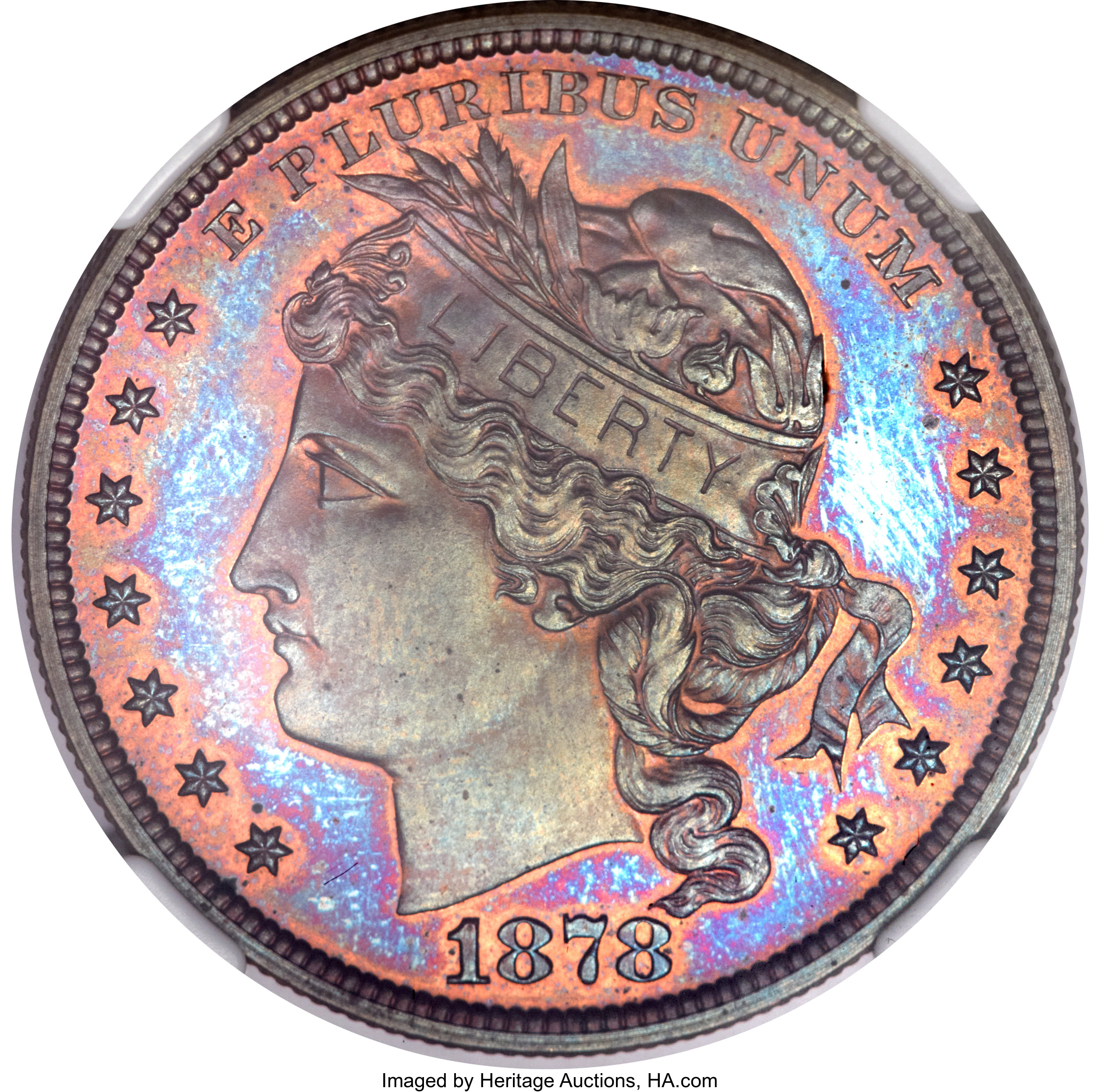 image for: 1878 $1 Goloid Dollar, Judd-1562, Pollock-1753, R.6-7, PR67 Red and Brown NGC....