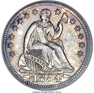 image for: 1854 H10C Arrows PR63 PCGS....